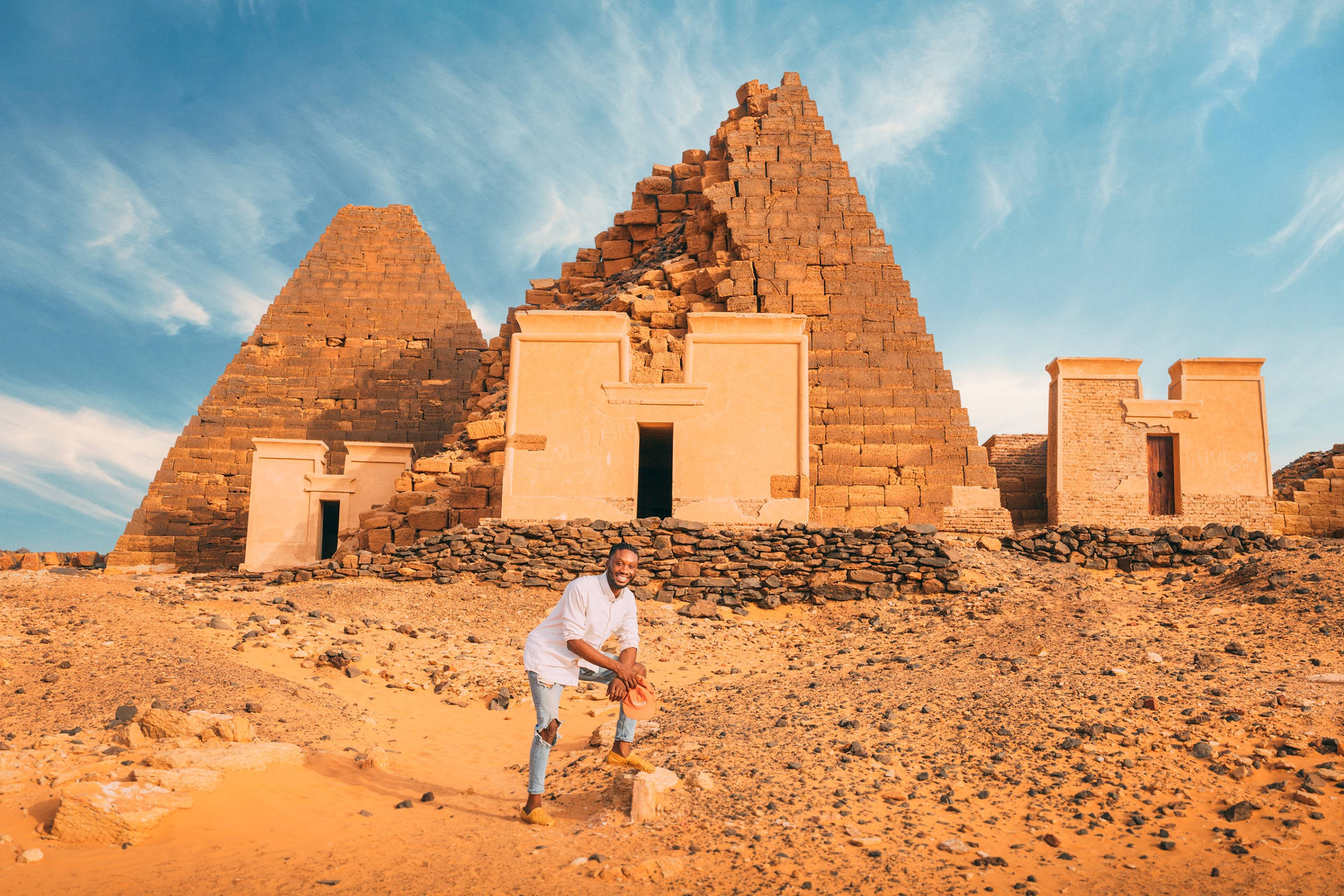 Foreign Tourist In Sudan Background