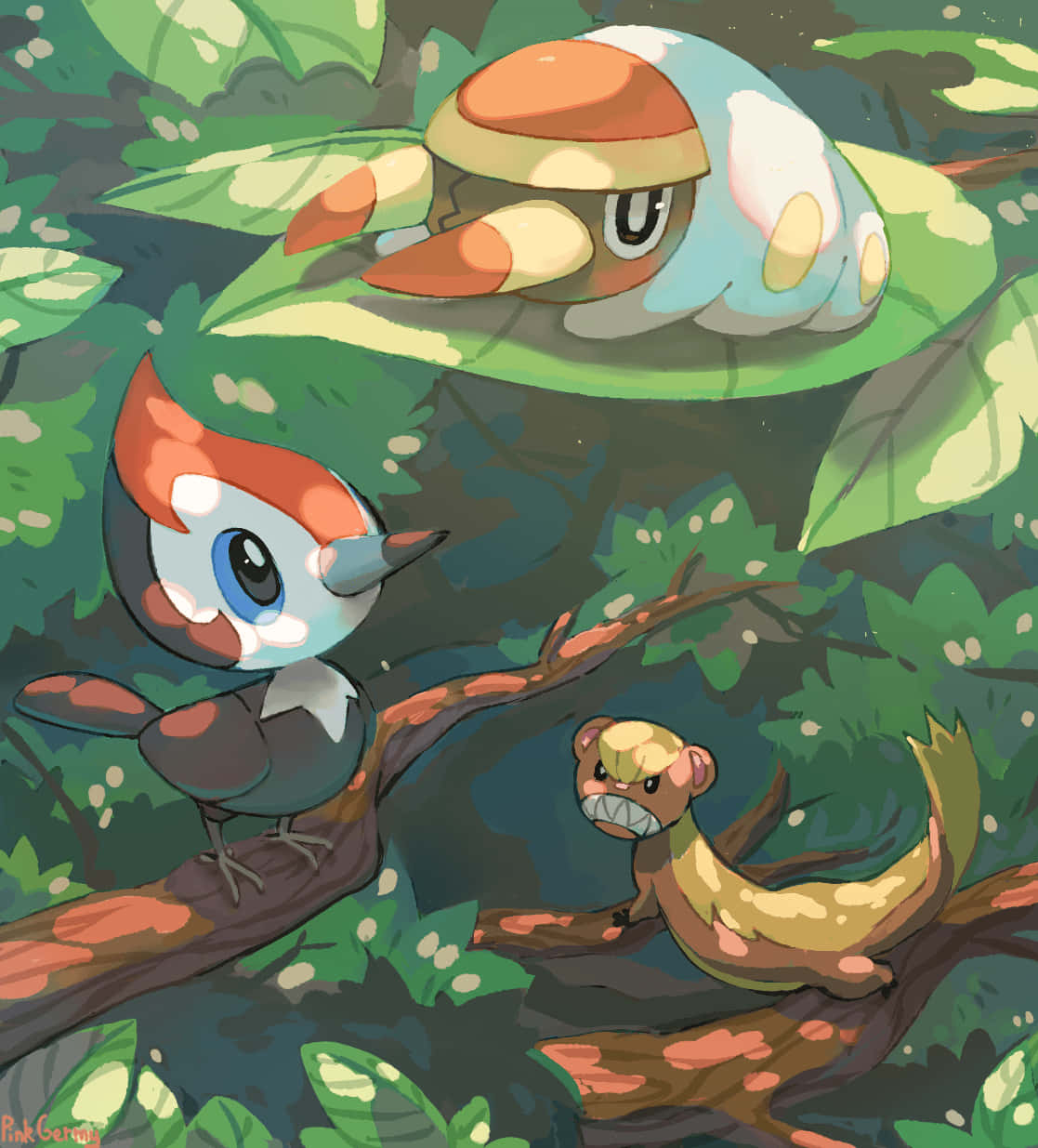 Forest Friends Pokemon Art Background