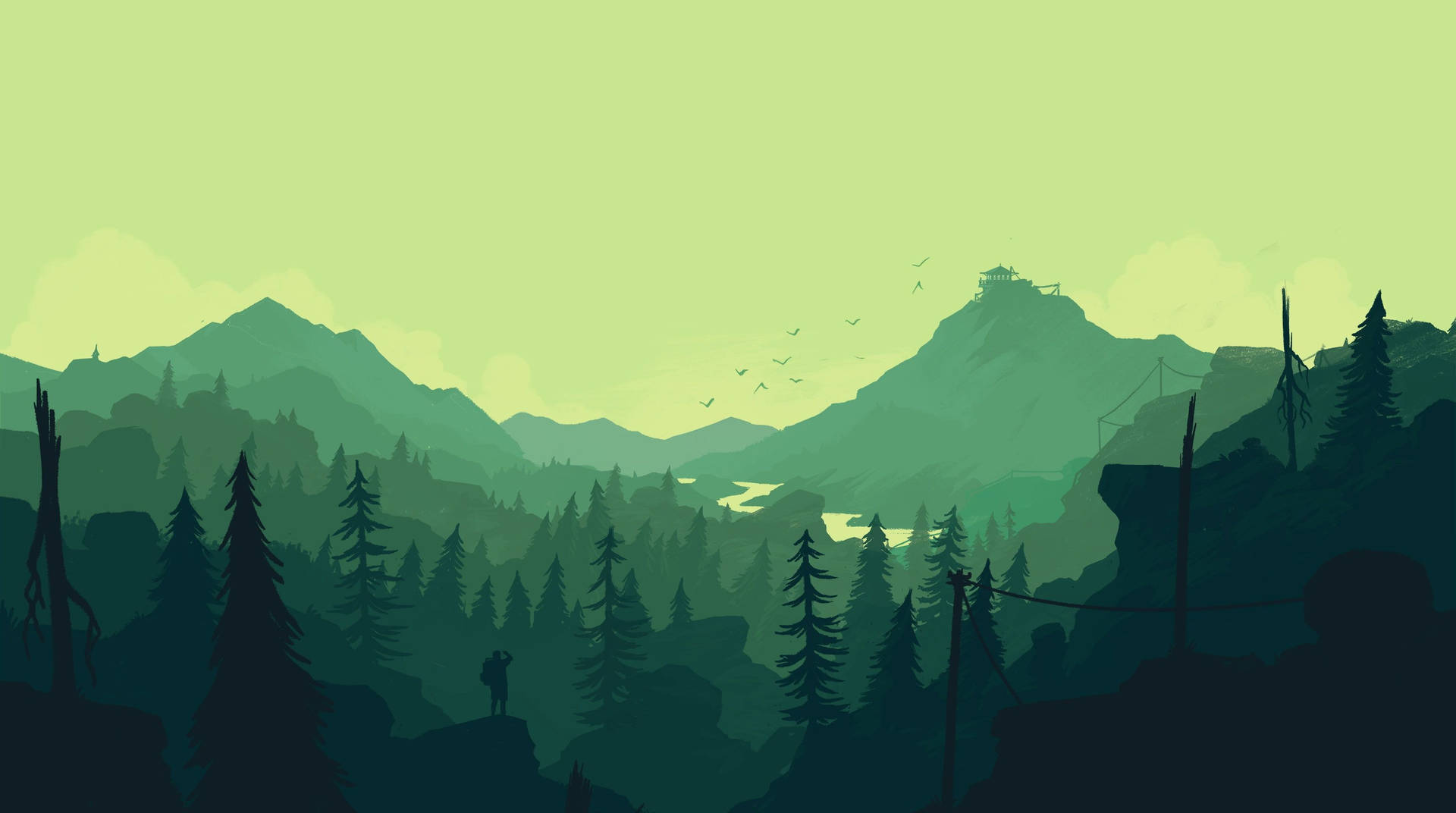 Forest View Digital Art Background