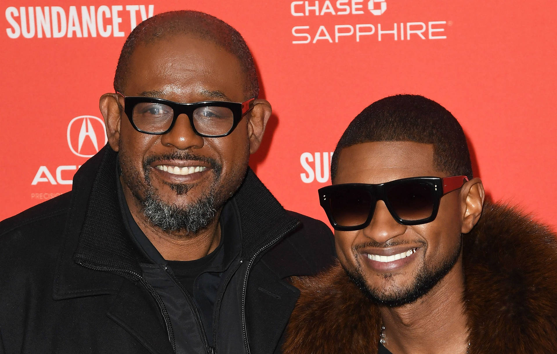 Forest Whitaker And Usher At 2018 Sundance Film Fest Background