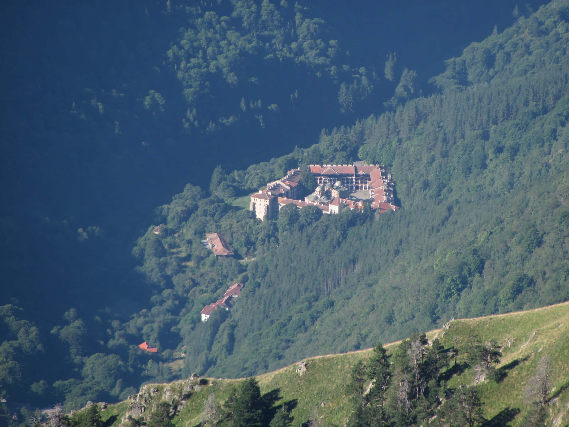 Forests Around Rila Monastery Background