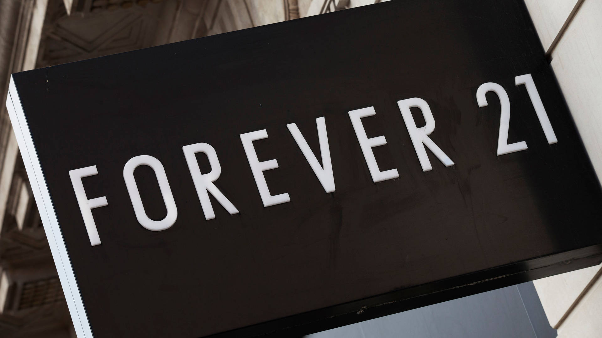 Forever 21 Black And White Signage Background