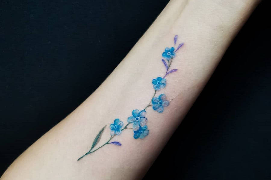 Forget Me Not Flowers Tattoo