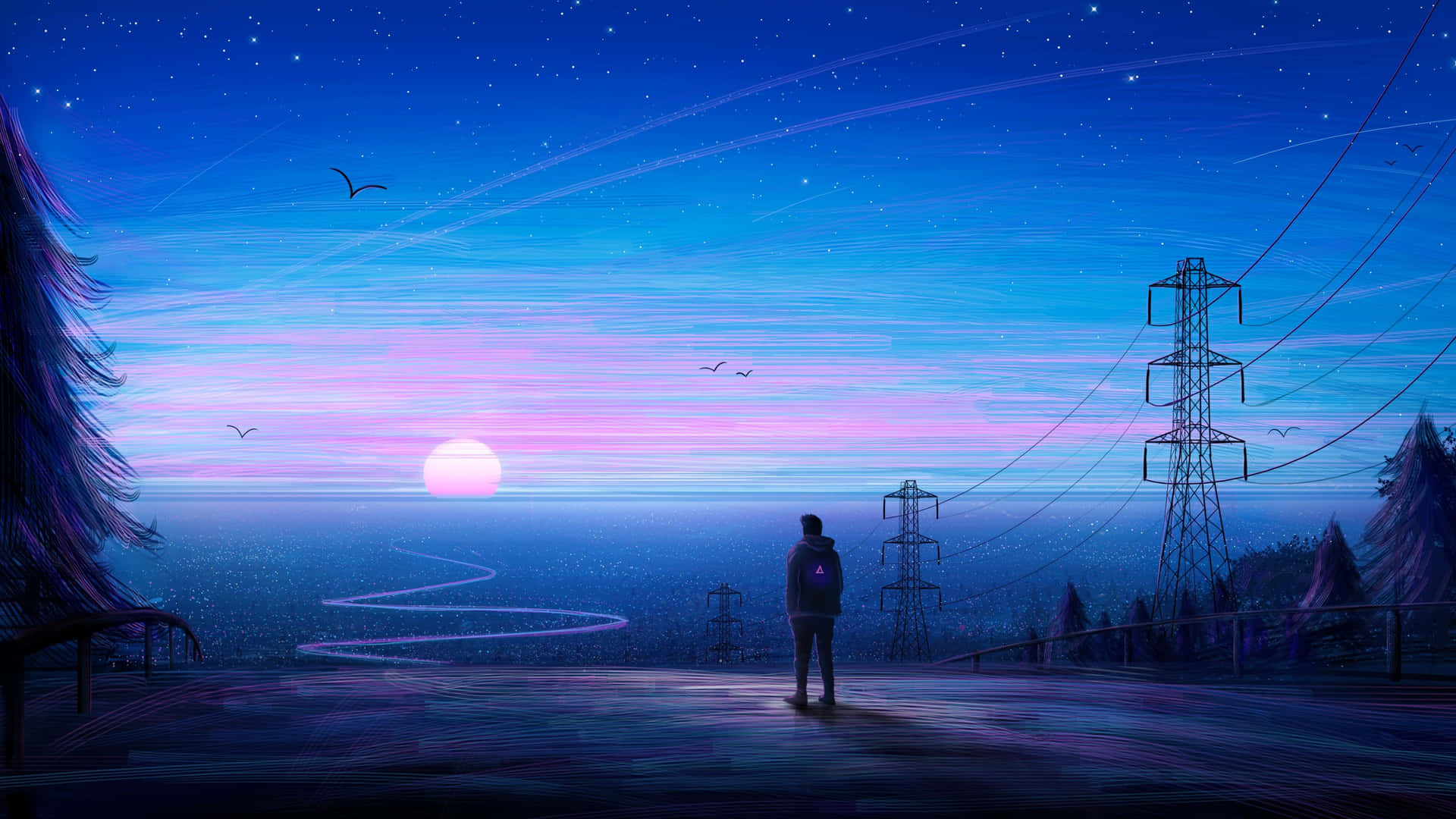 Forgotten Man Wandering Alone Background