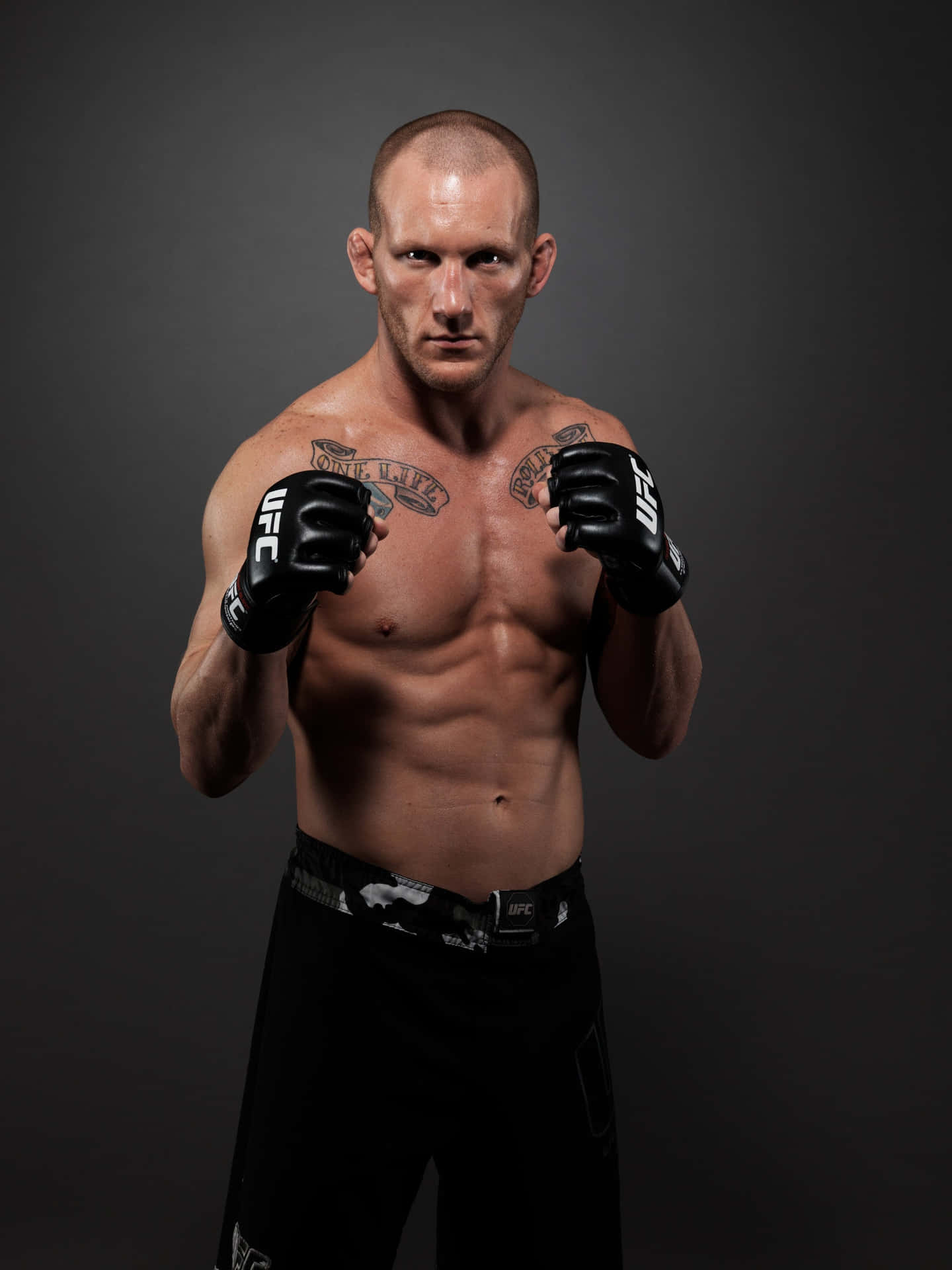 Formal Fighter Photograph Gray Maynard Background