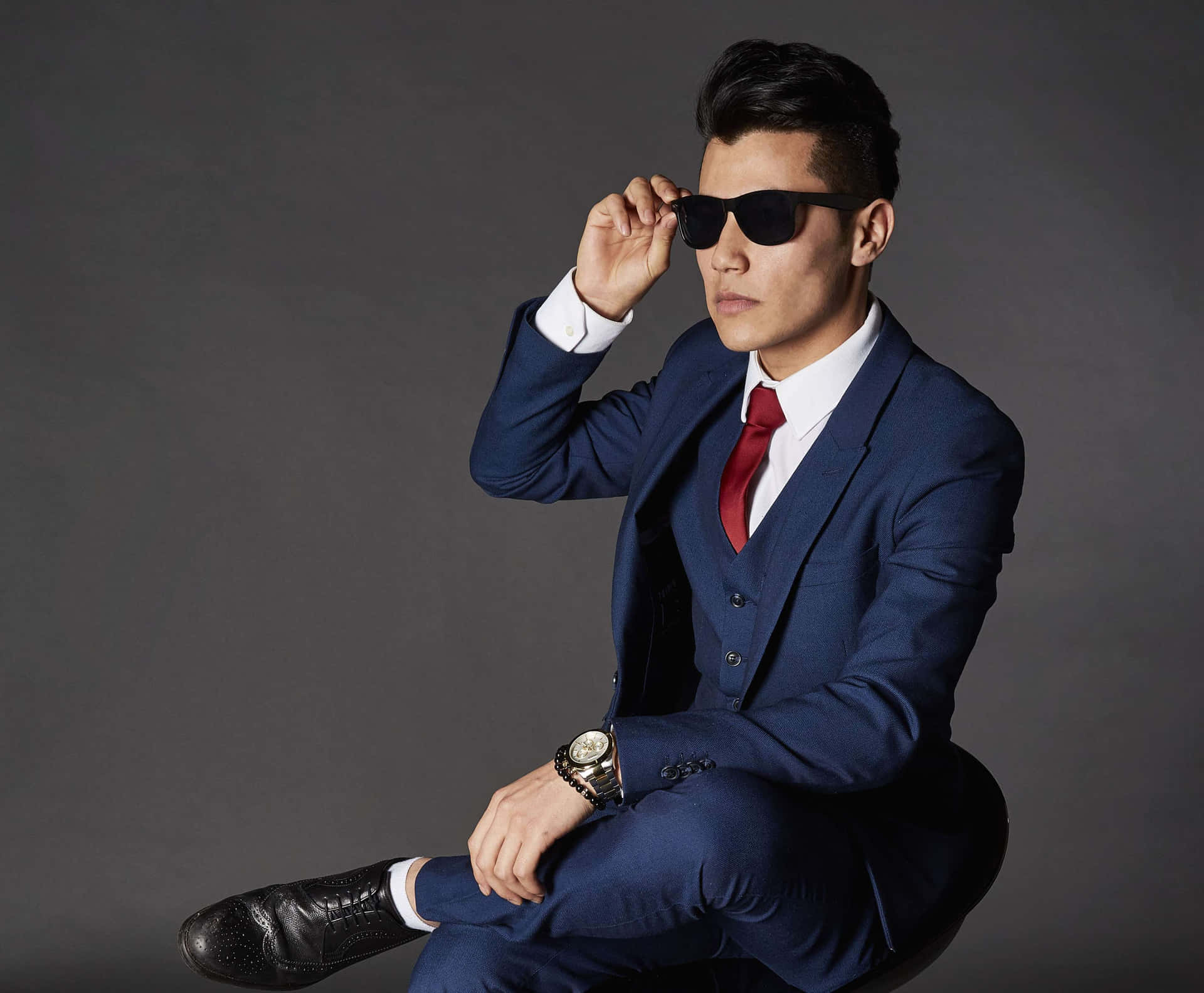 Formal Man Sitting Background