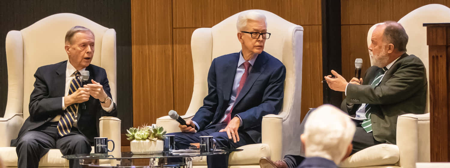 Former California Governors Gray Davis And Pete Wilson In A Candid Shot