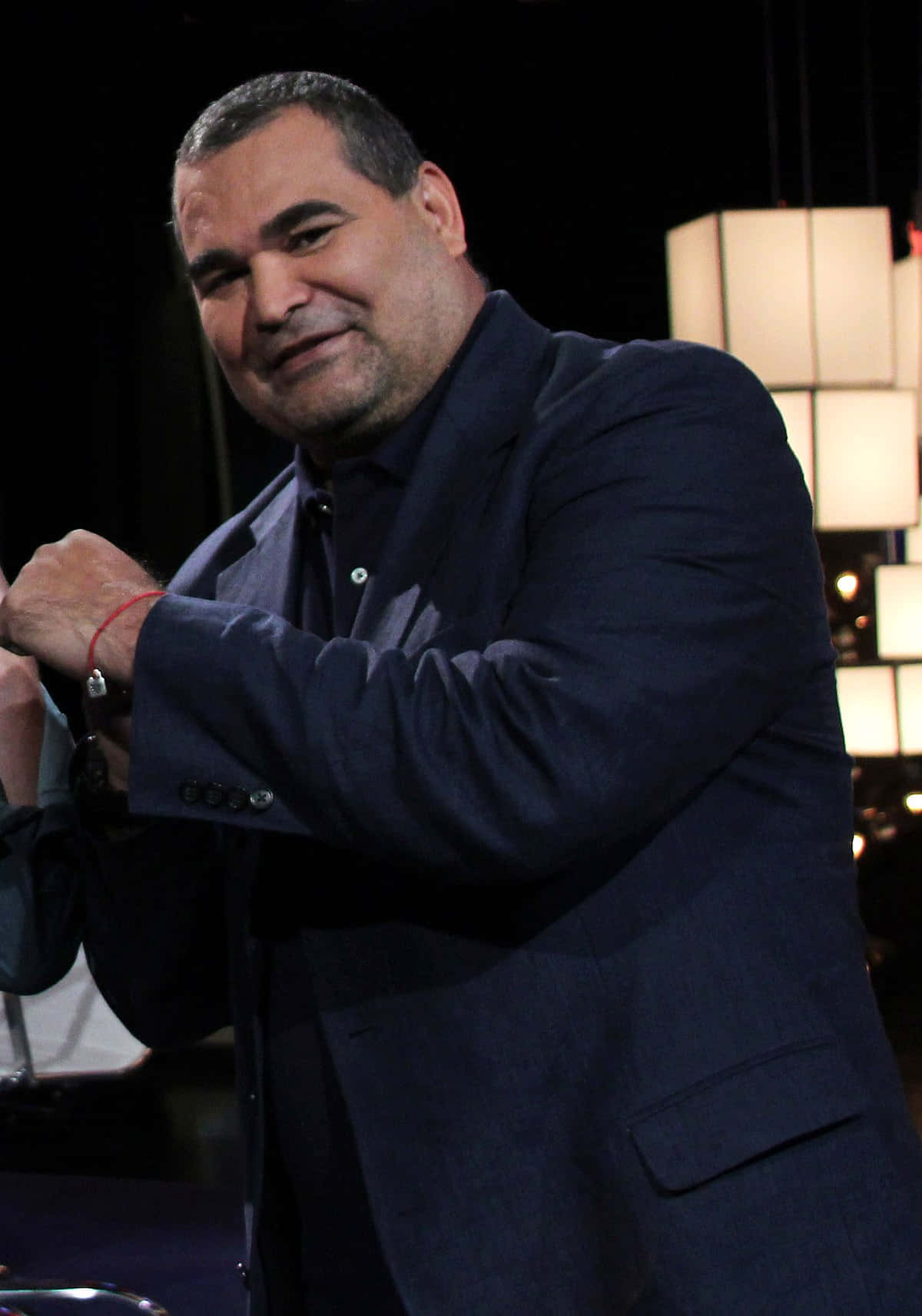 Former Footballer Jose Luis Chilavert In A Television Interview Background