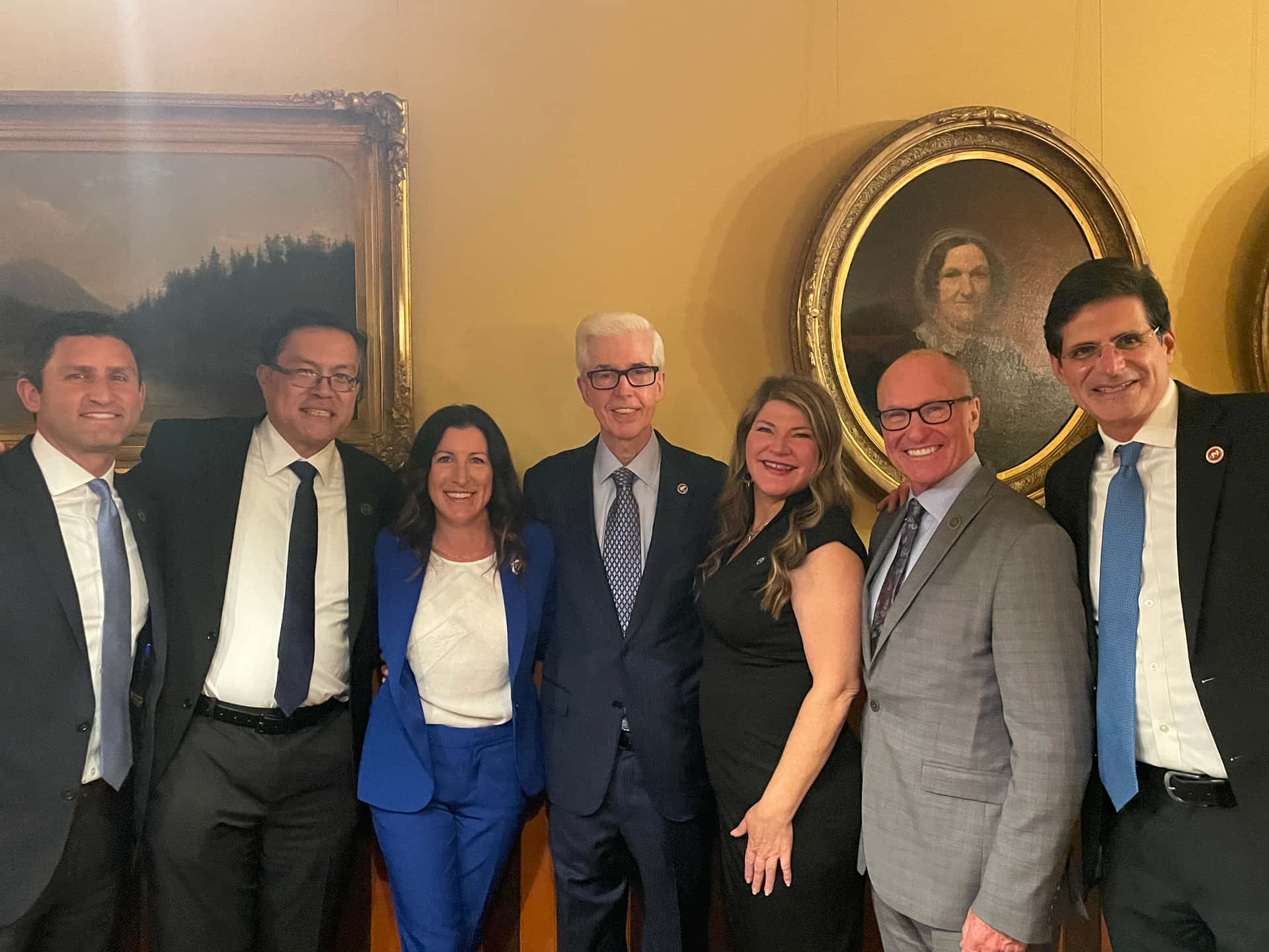 Former Governor Gray Davis With Fellow Politicians