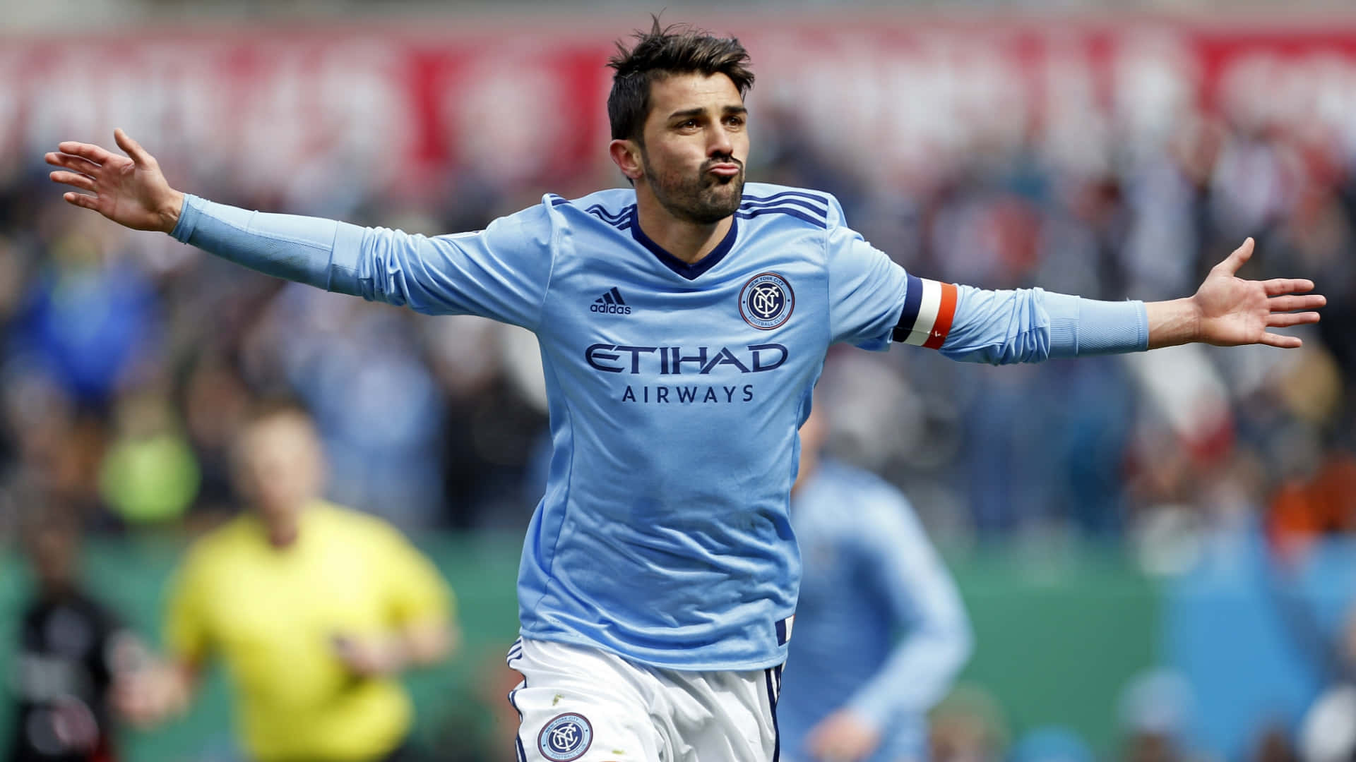 Former New York City Fc Footballer David Villa Background