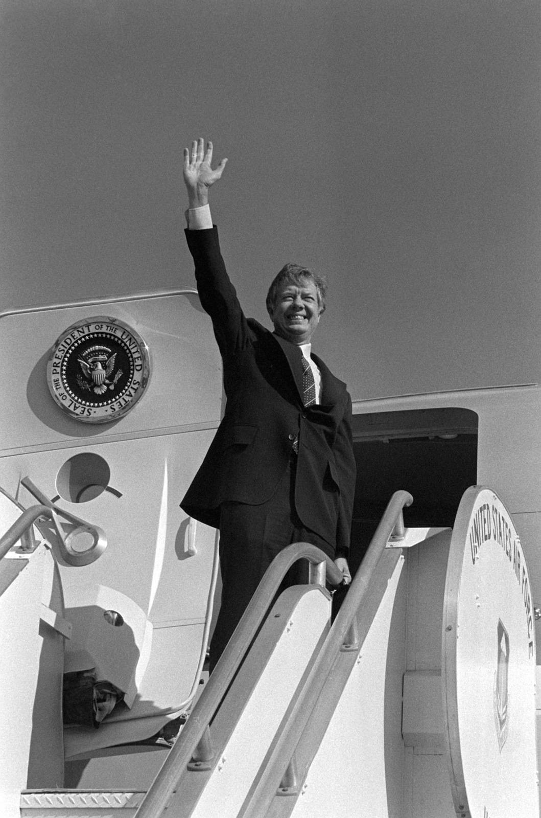 Former President Jimmy Carter Boarding Air Force One