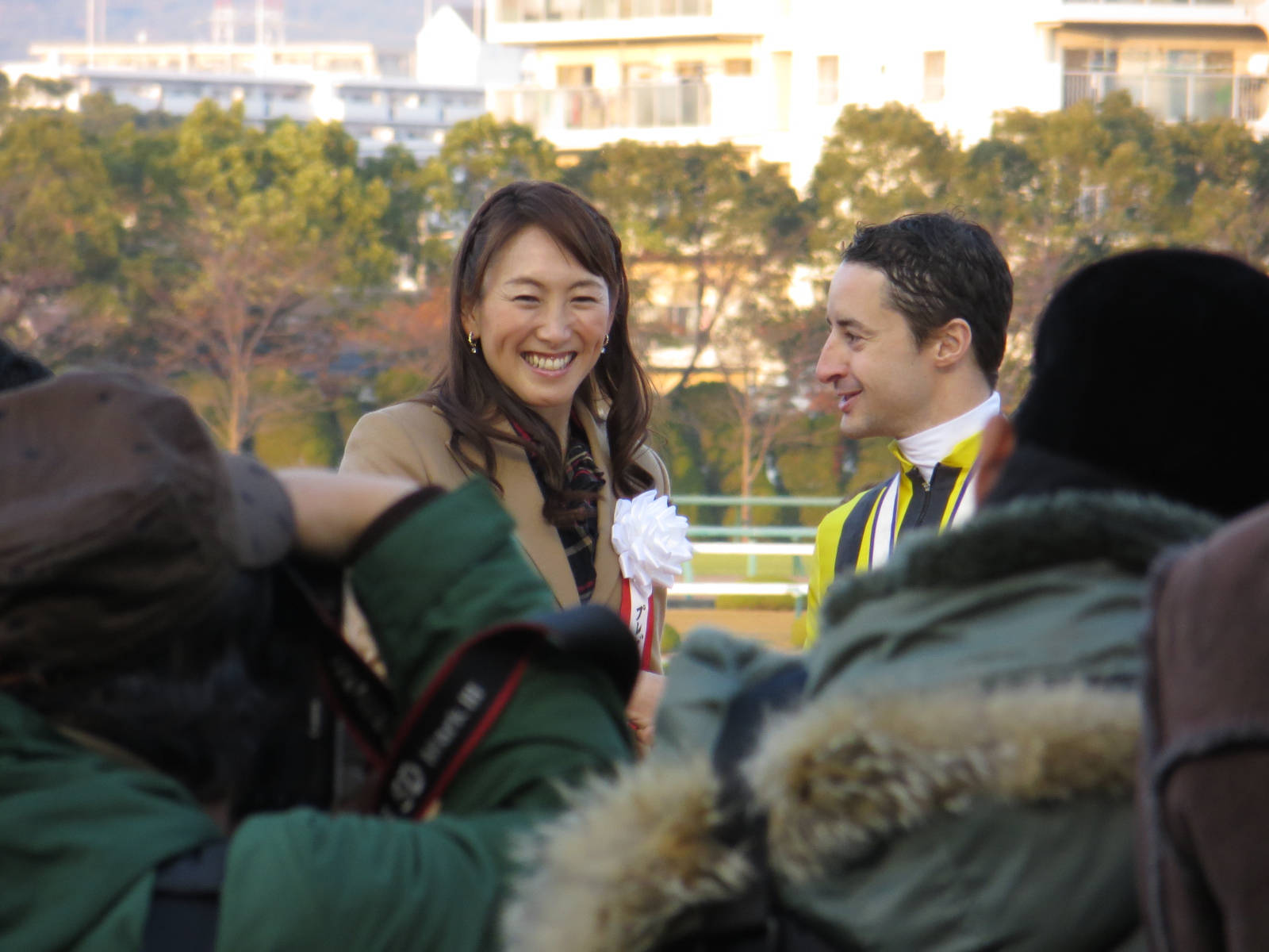 Former Professional Tennis Player Ai Sugiyama Posing For Photographers. Background