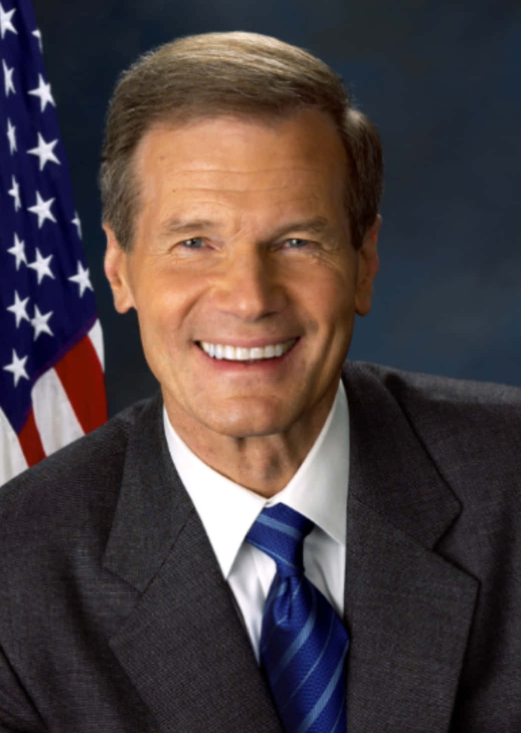 Former Senator Bill Nelson Smiling Energetically Background