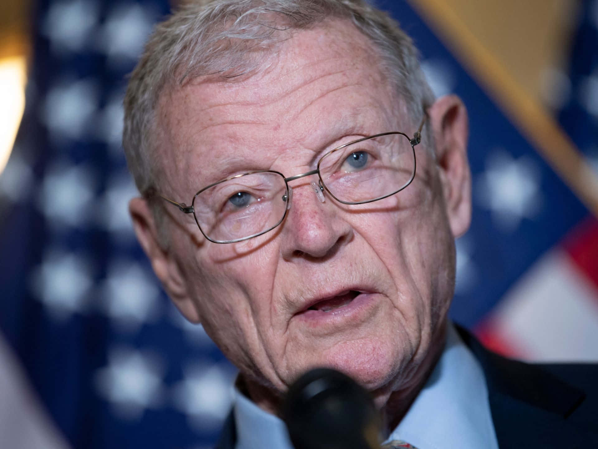 Former Senator Jim Inhofe Up-close Background