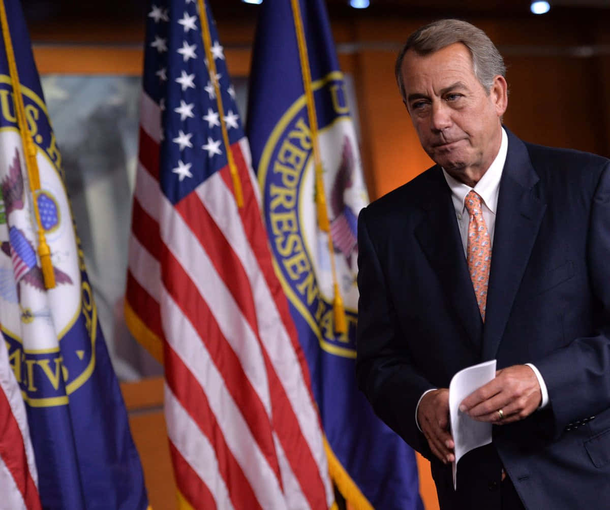 Former Speaker John Boehner Looking Serious Background