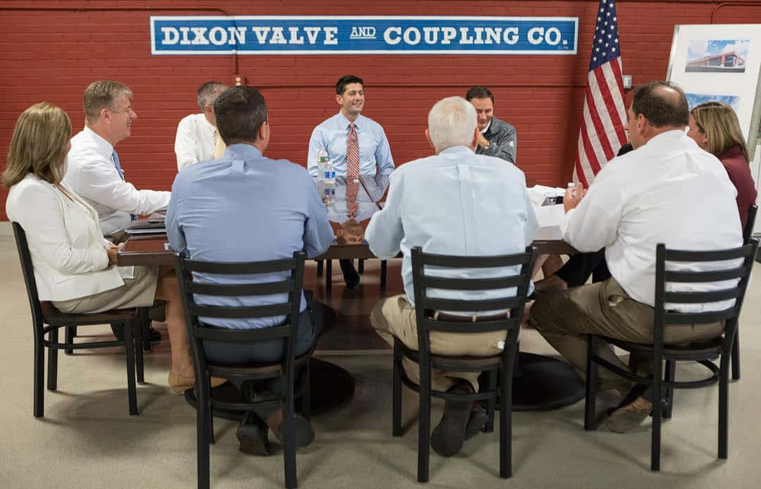 Former Speaker Of The House, Paul Ryan, Delivering A Speech. Background