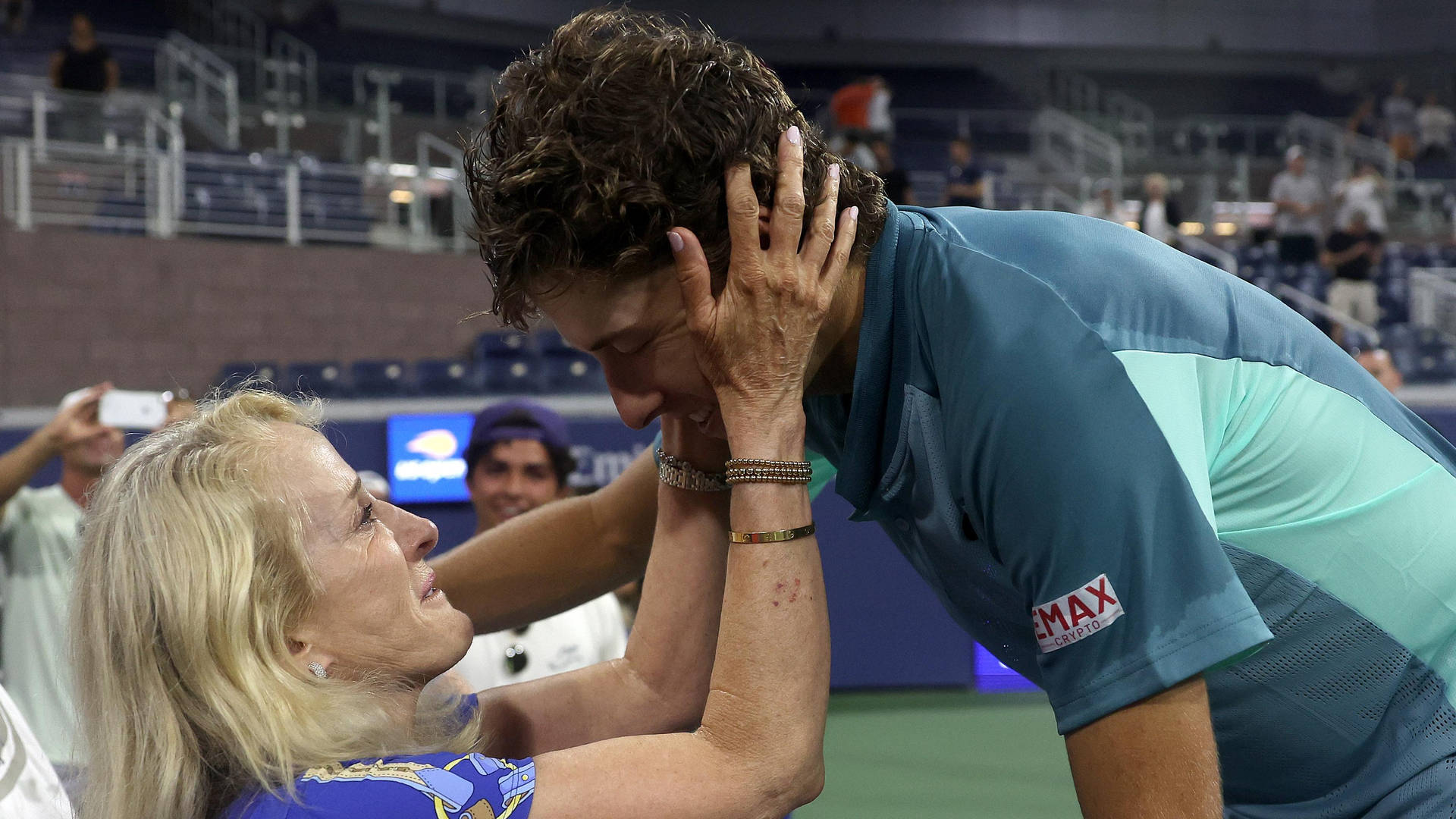 Former Tennis Champion Tracy Austin With Her Son, Brandon Holt Background