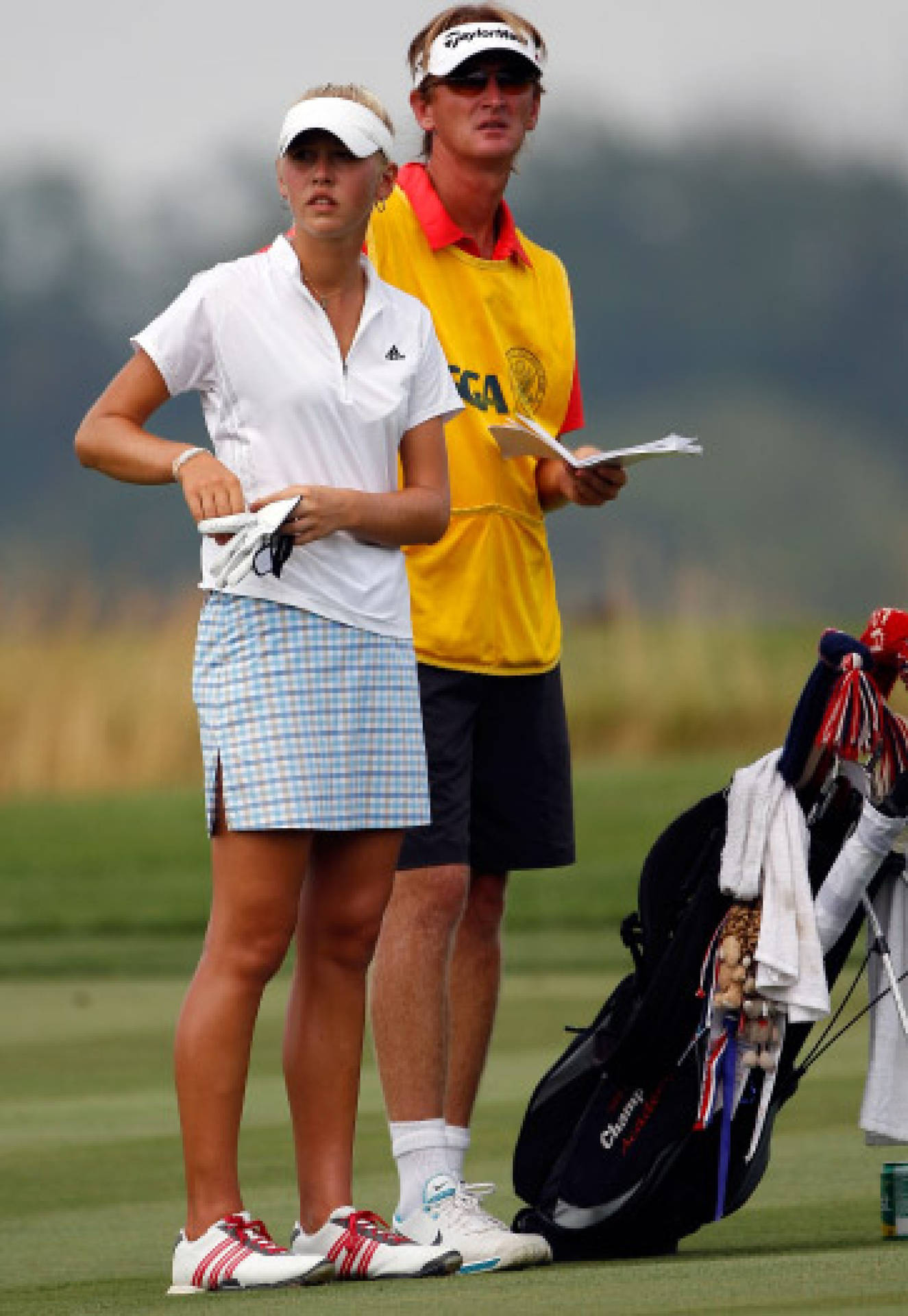 Former Tennis Star Petr Korda With His Daughter On The Golf Course