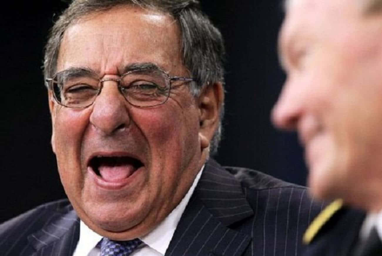 Former U.s. Secretary Of Defense Leon Panetta Enjoying A Good Laugh Background