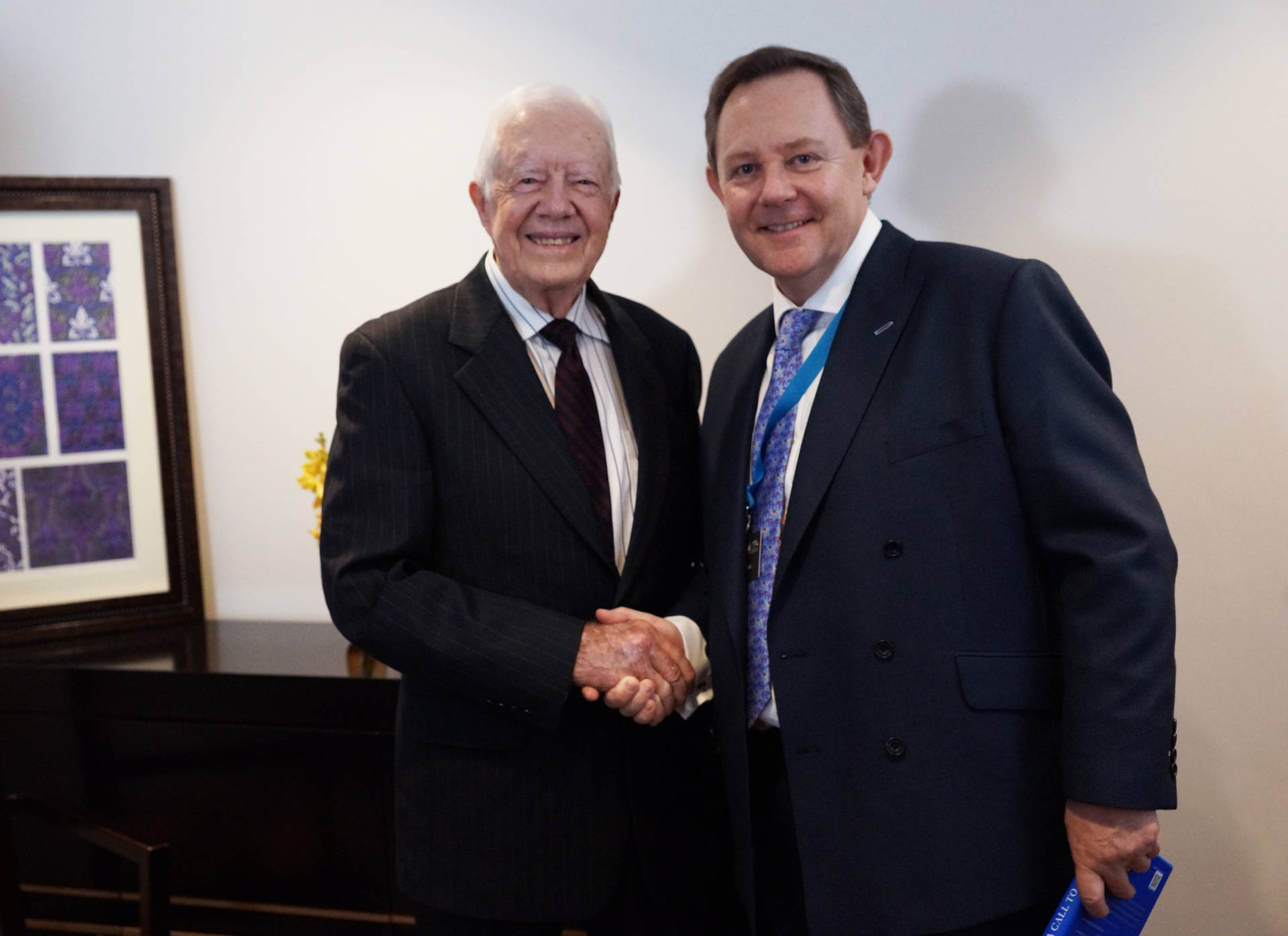 Former Us President Jimmy Carter Engaged In Conversation