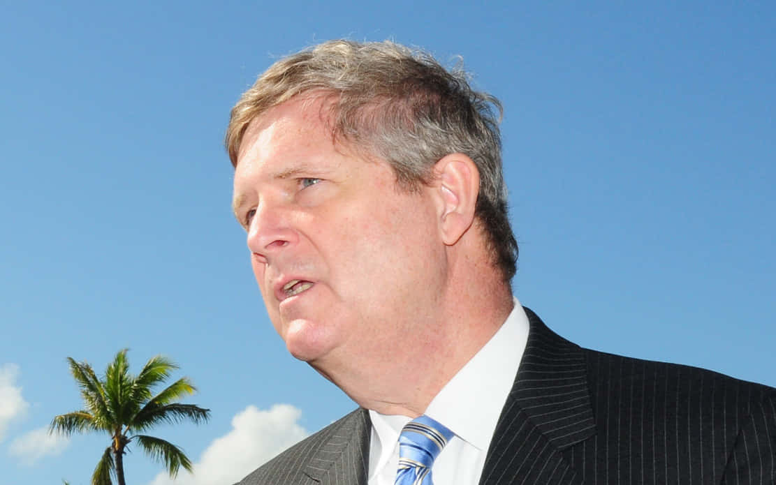 Former Us Secretary Of Agriculture Tom Vilsack In Florida Background