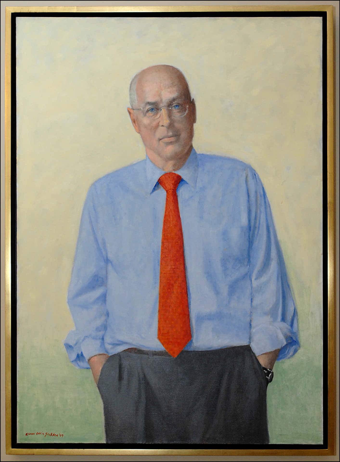 Former Us Secretary Of Treasury, Henry Paulson Giving A Speech Background