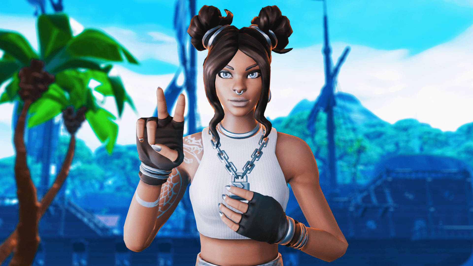 Fornite Girl Luxe In White Background