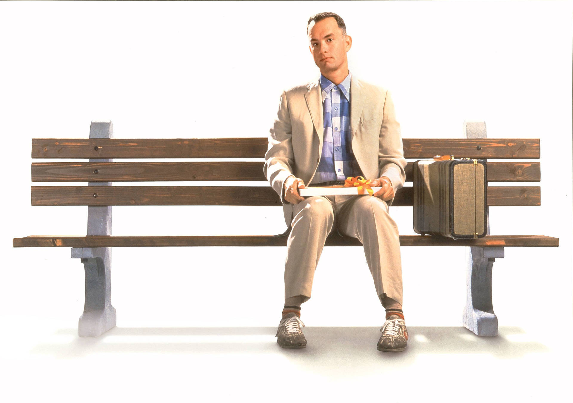 Forrest Gump Bench With Suitcase