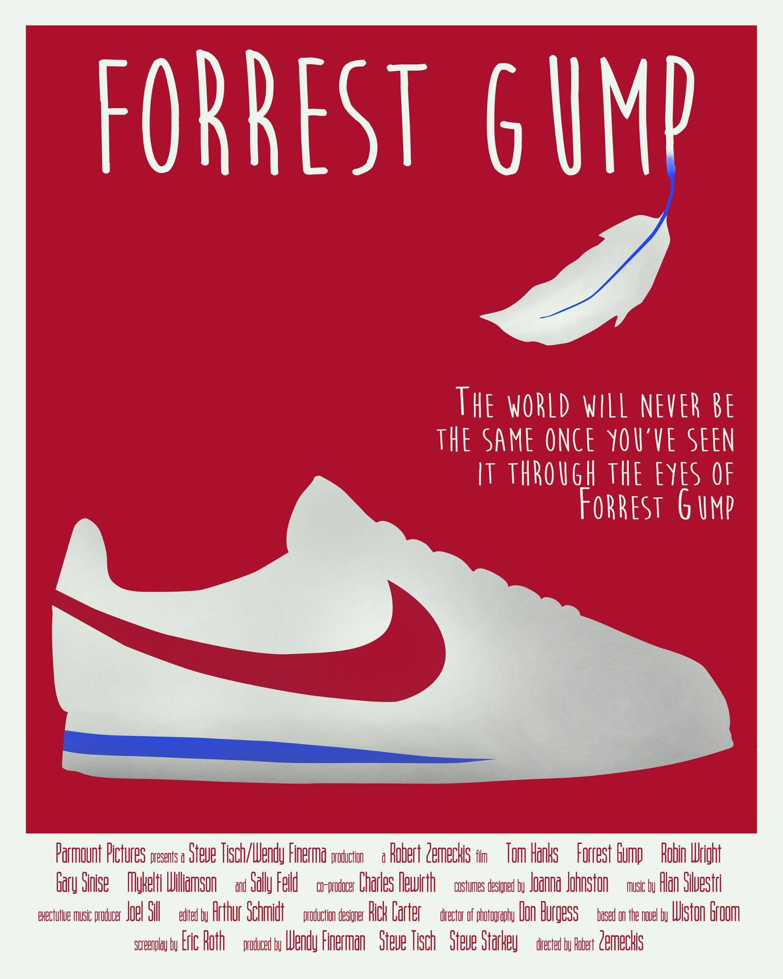 Forrest Gump Iconic Nike Cortez Shoe Background