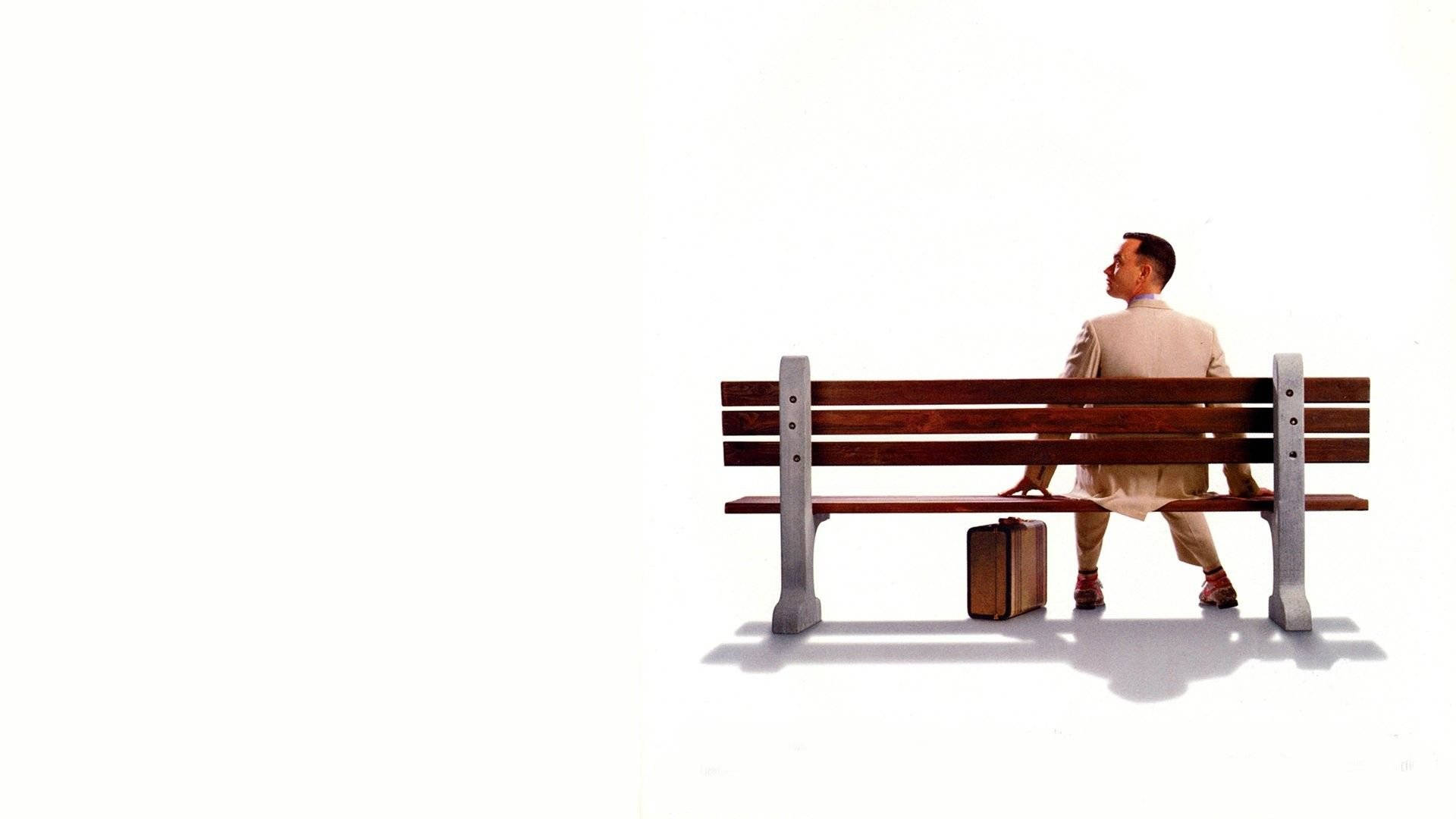 Forrest Gump Minimalist Wooden Bench Poster