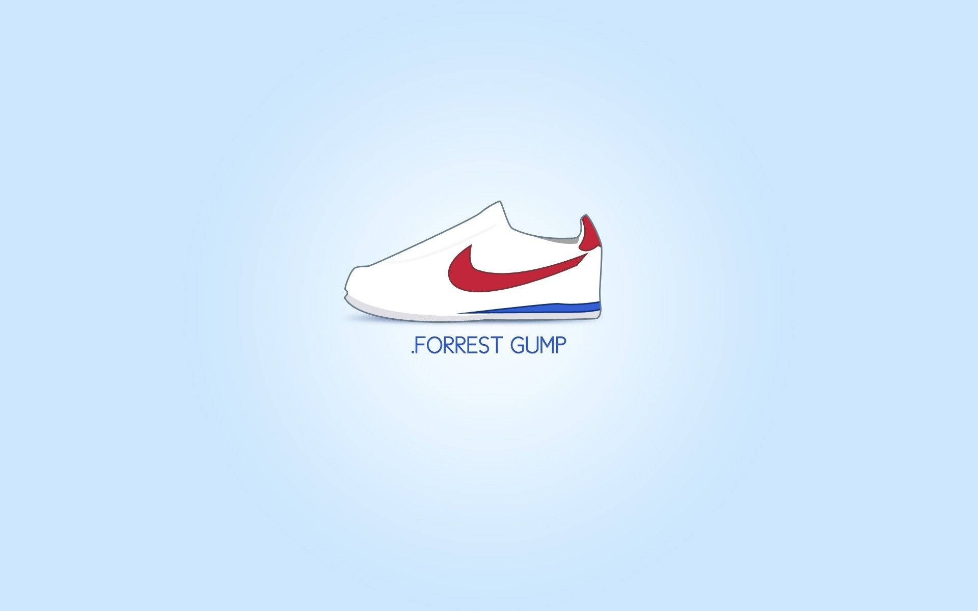 Forrest Gump Nike Cortez Vector Art Background