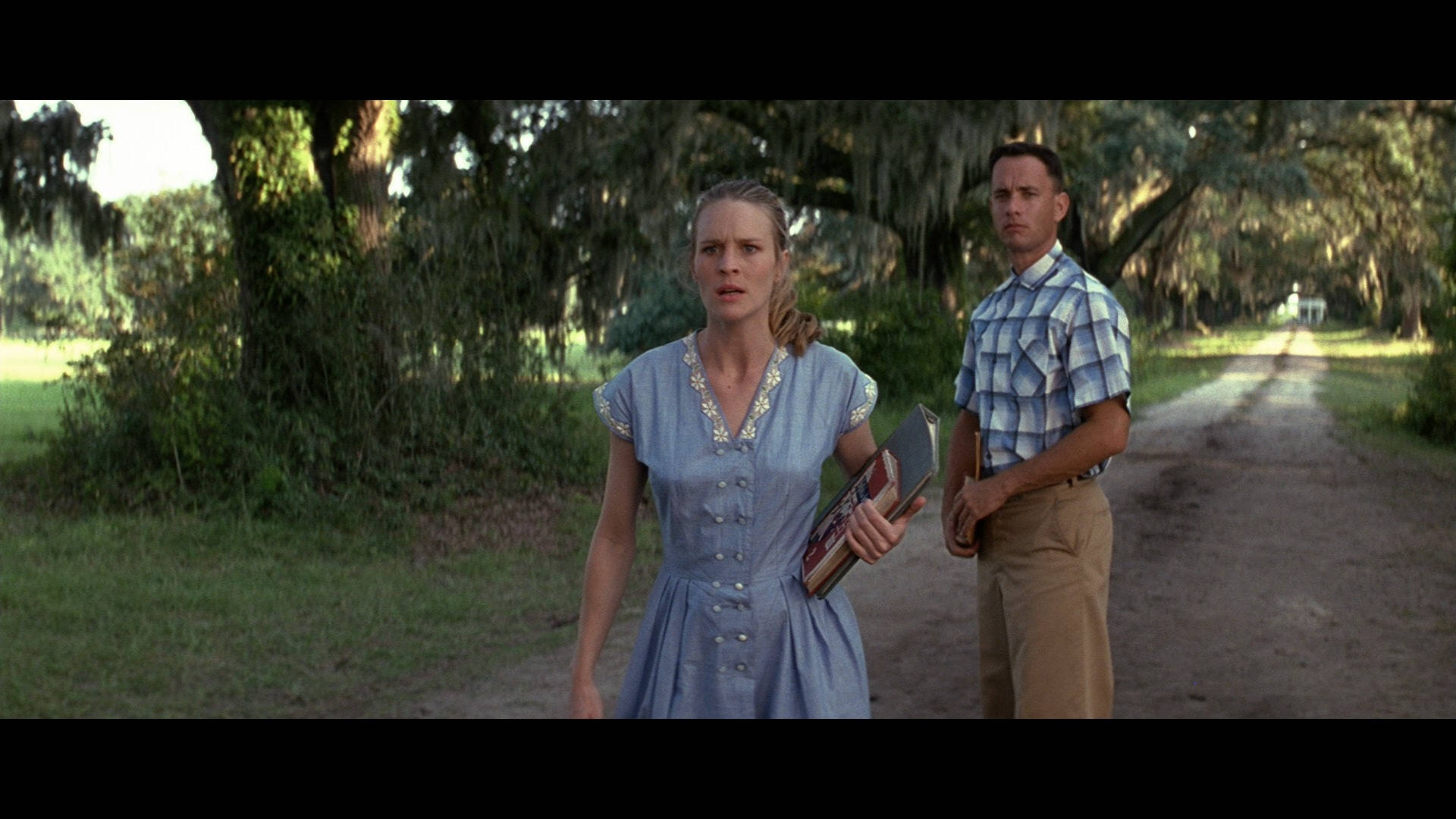 Forrest Gump With Jenny In Blue Background