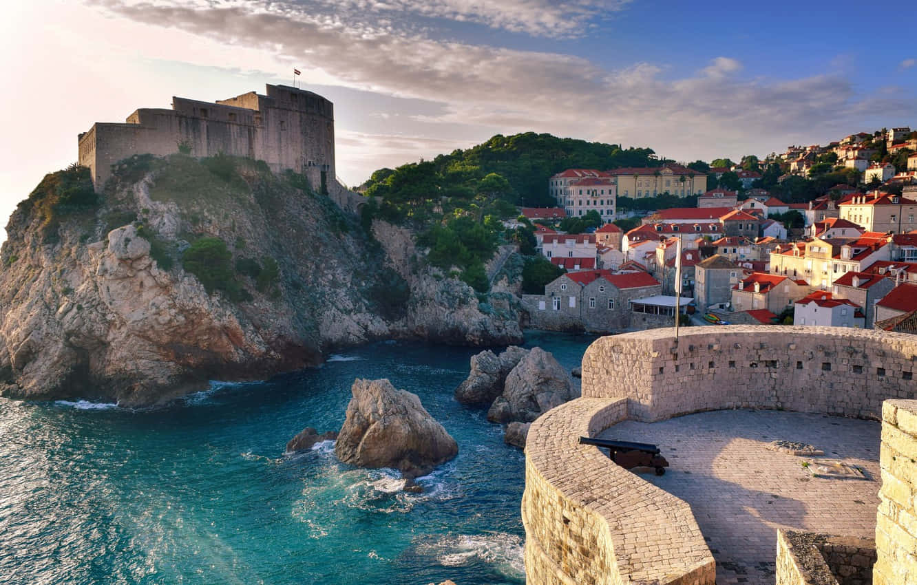 Fort View In Crotia Background
