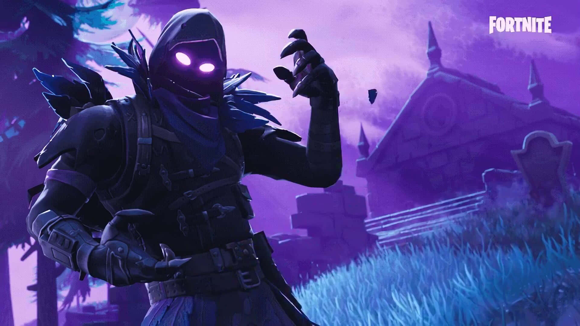 Fortnite - A Man In A Purple Costume Background