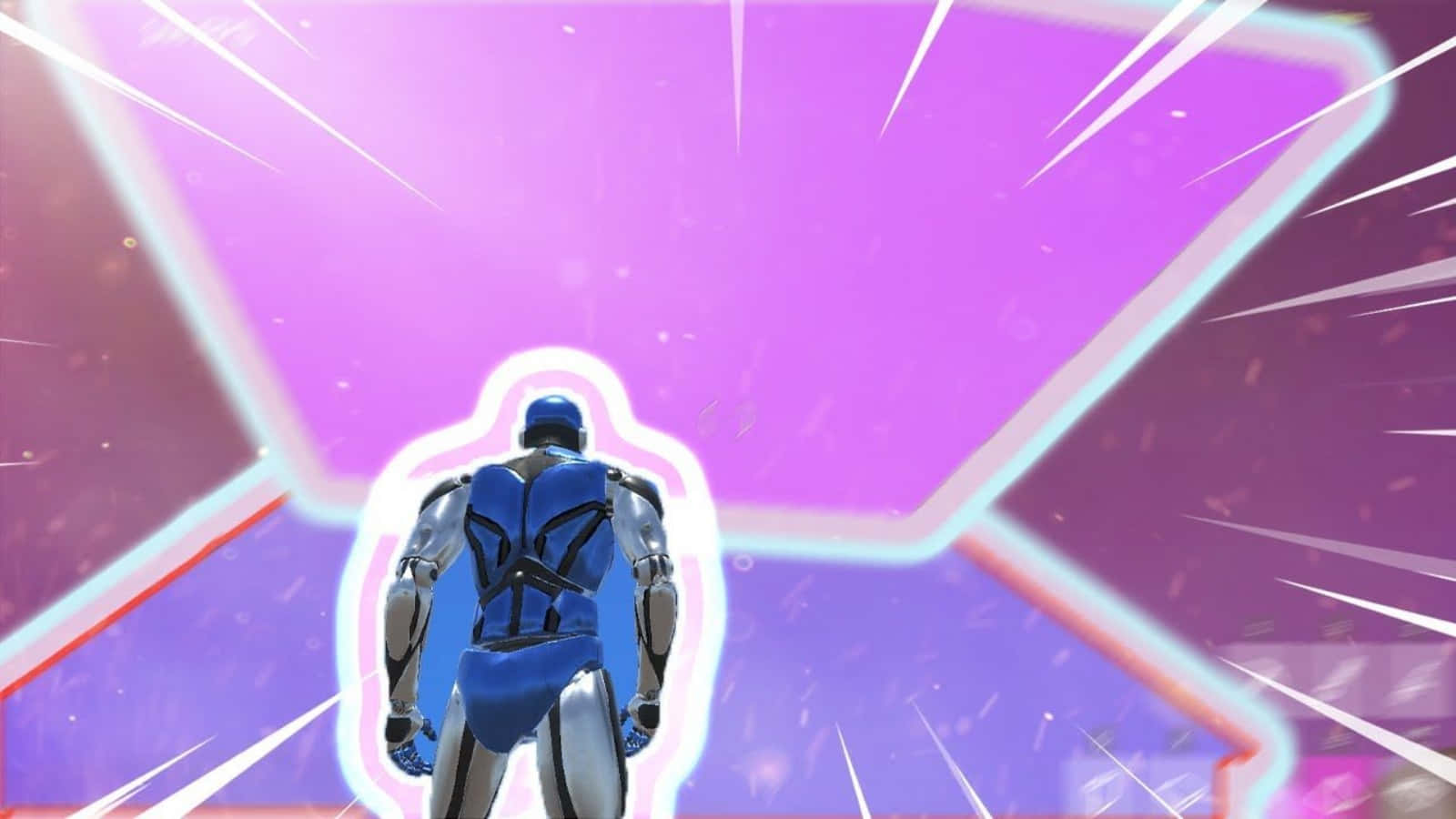 Fortnite - A Man In A Purple Suit Standing In Front Of A Purple Door Background