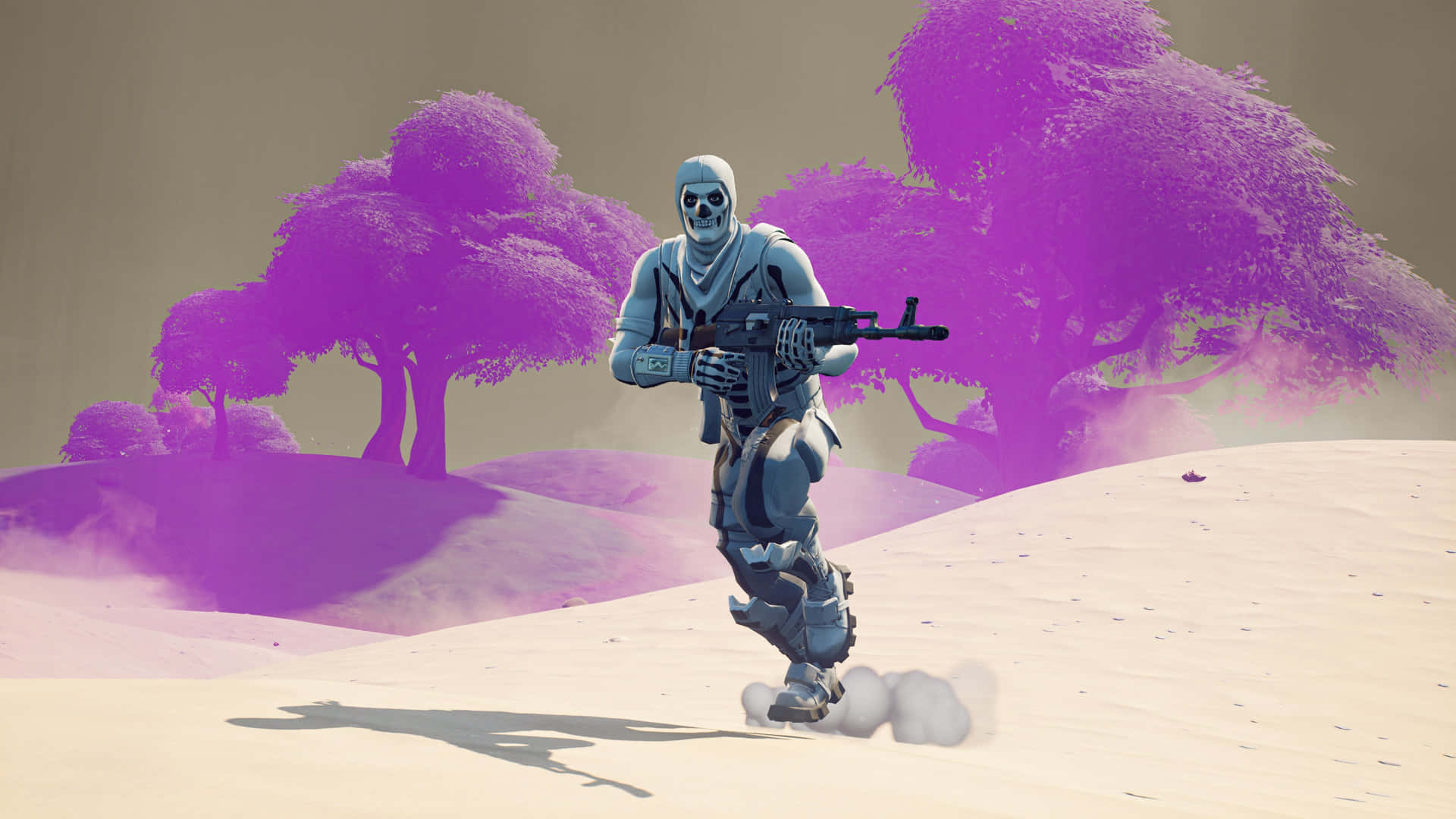 Fortnite - A Man In A Purple Suit Standing In The Desert Background