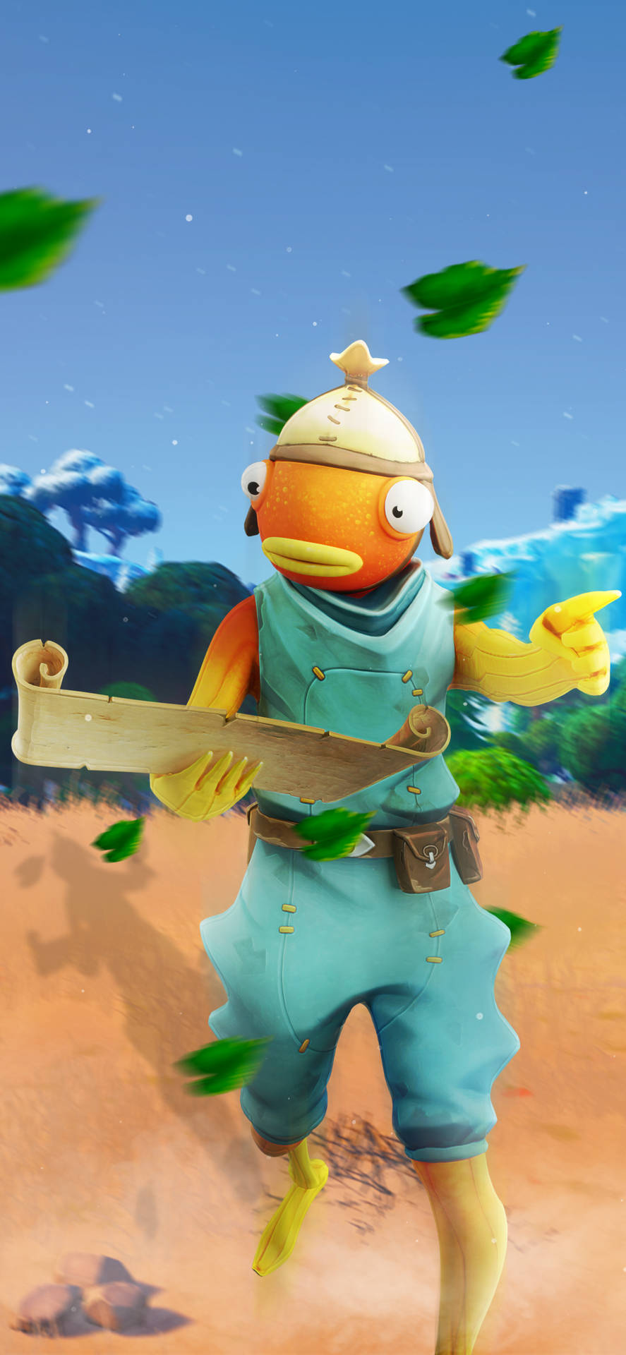 Fortnite Adventure With Fishstick - Dive Into The Battle Royale Excitement Background