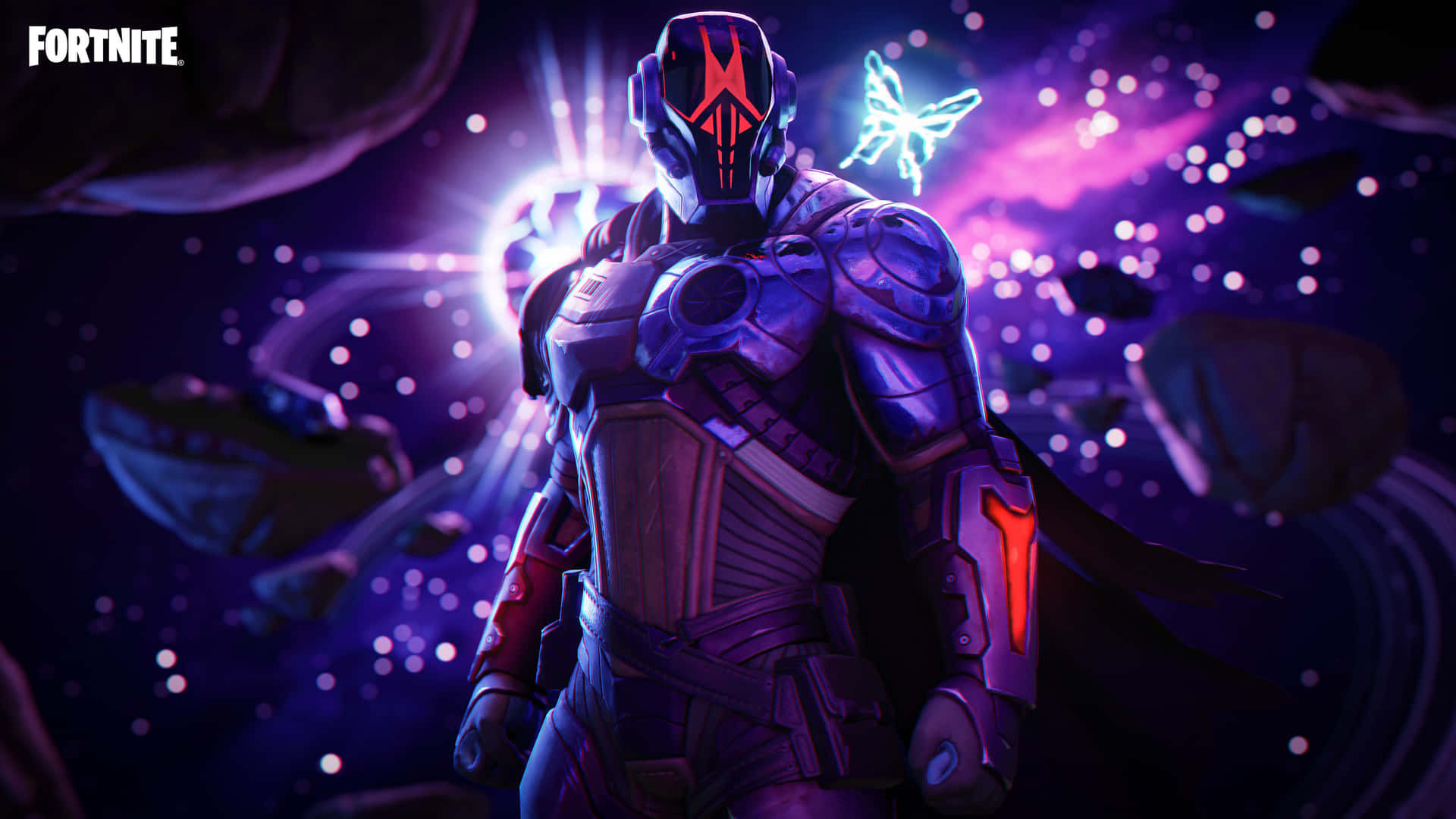 Fortnite Armored Warrior Space Backdrop Background