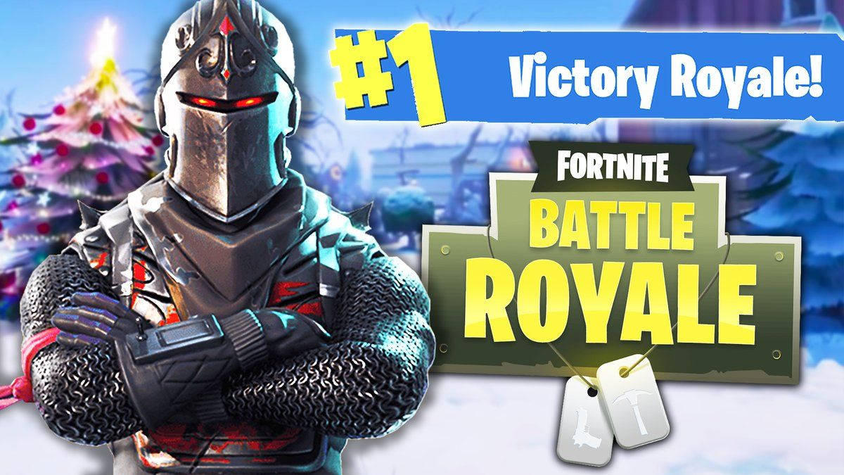 Fortnite Battle Royale - A Man In A Helmet With The Words Victory Royale Background