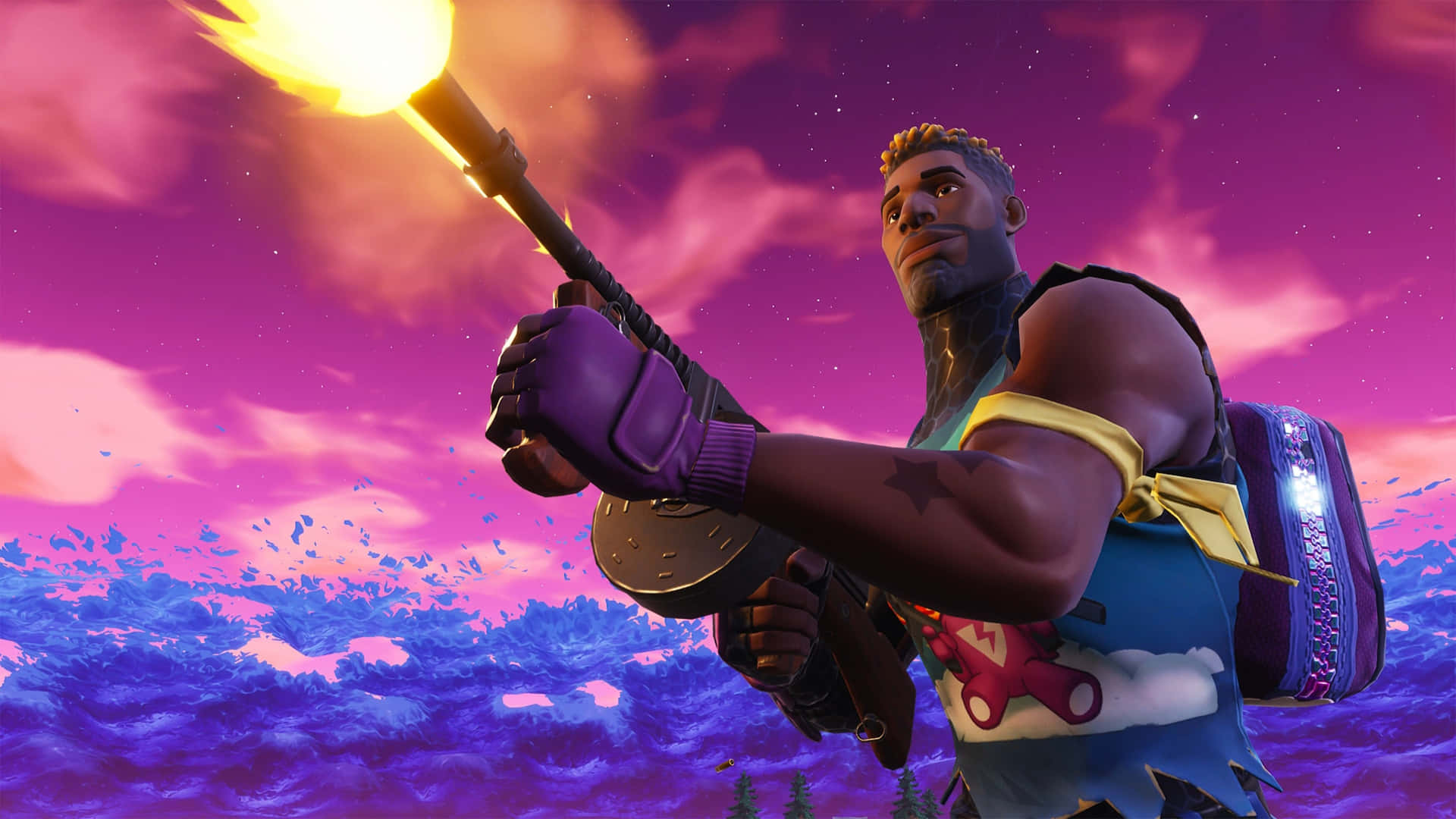 Fortnite Battle Royale Player 4k Background