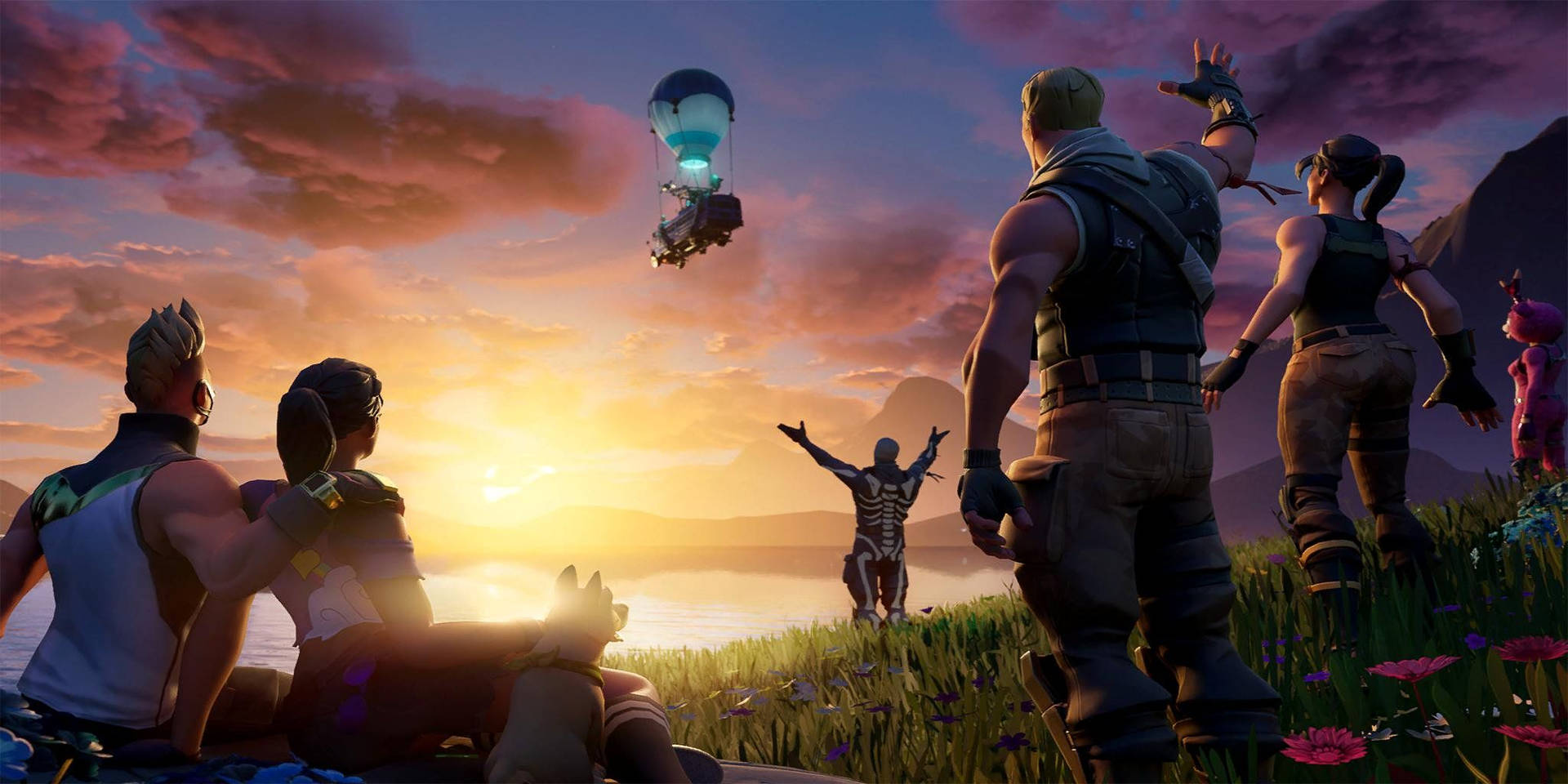 Fortnite Chapter 2 Season 6 Flying Above Field Background