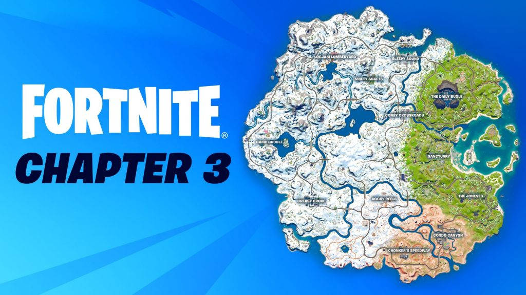 Fortnite Chapter 3 - A Map With The Words Fortnite Chapter 3 Background