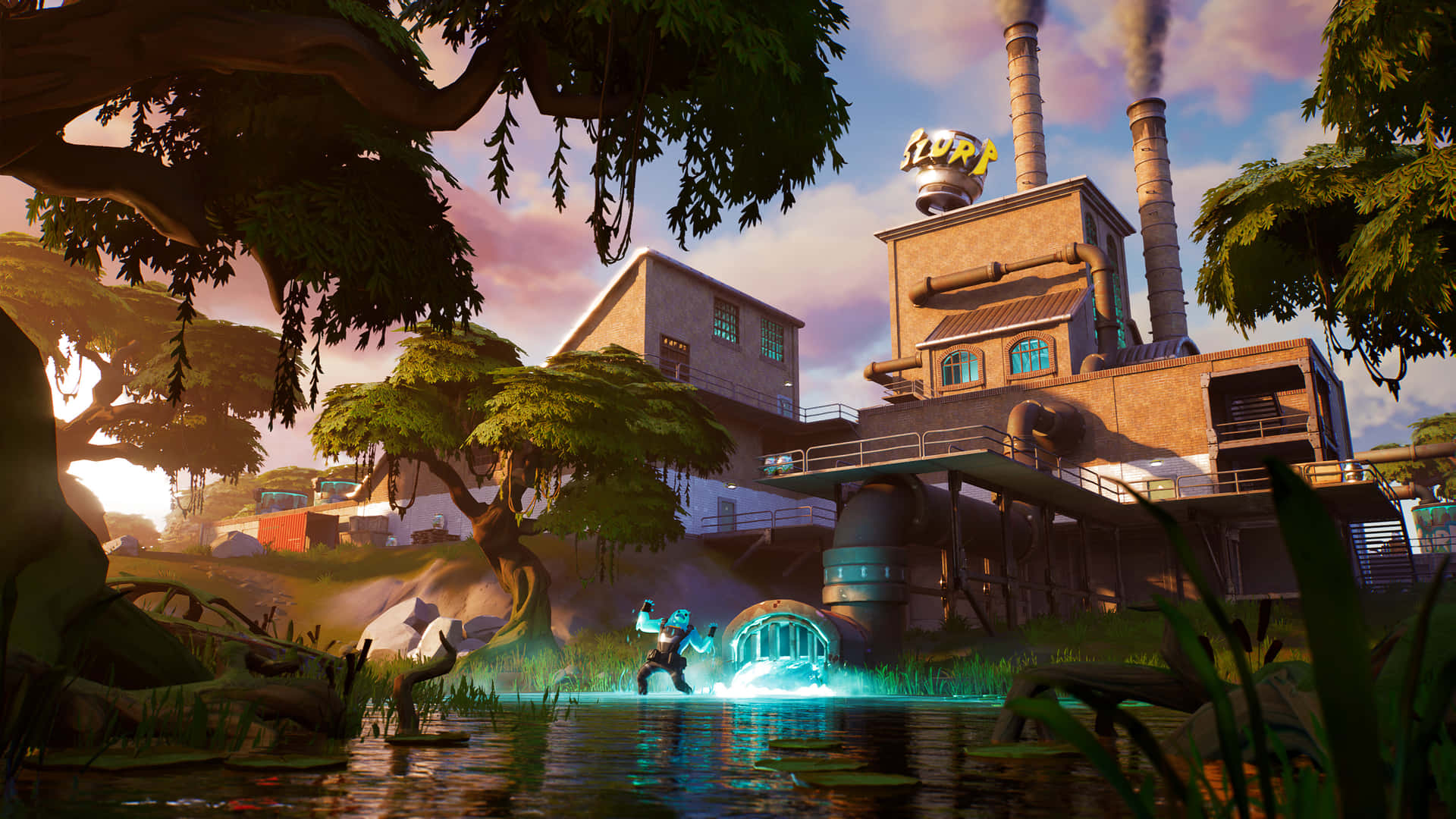 Fortnite Chapter2 Slurpy Swamp Factory Scene Background