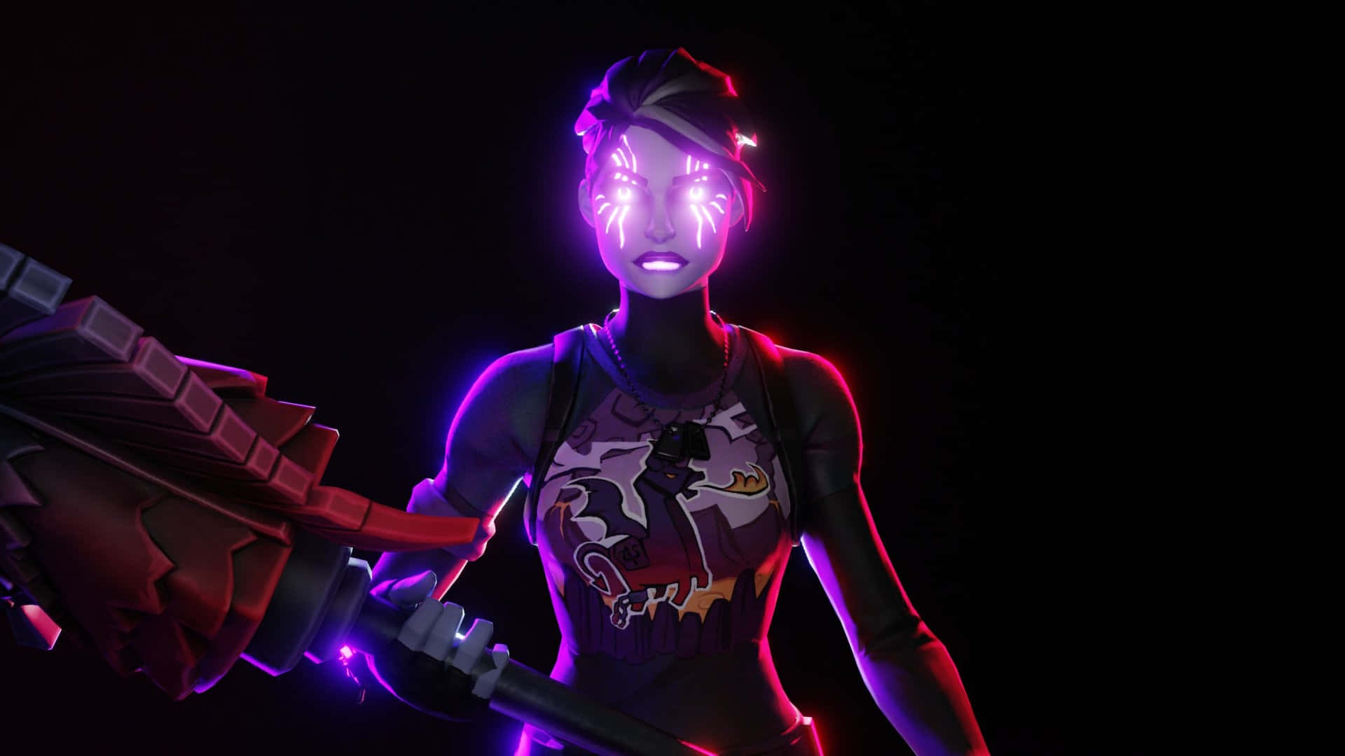 Fortnite Dark Bomber Glowing Eyes Background