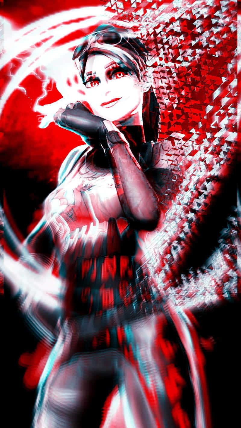 Fortnite Dark Bomber Red Glitch Art Background