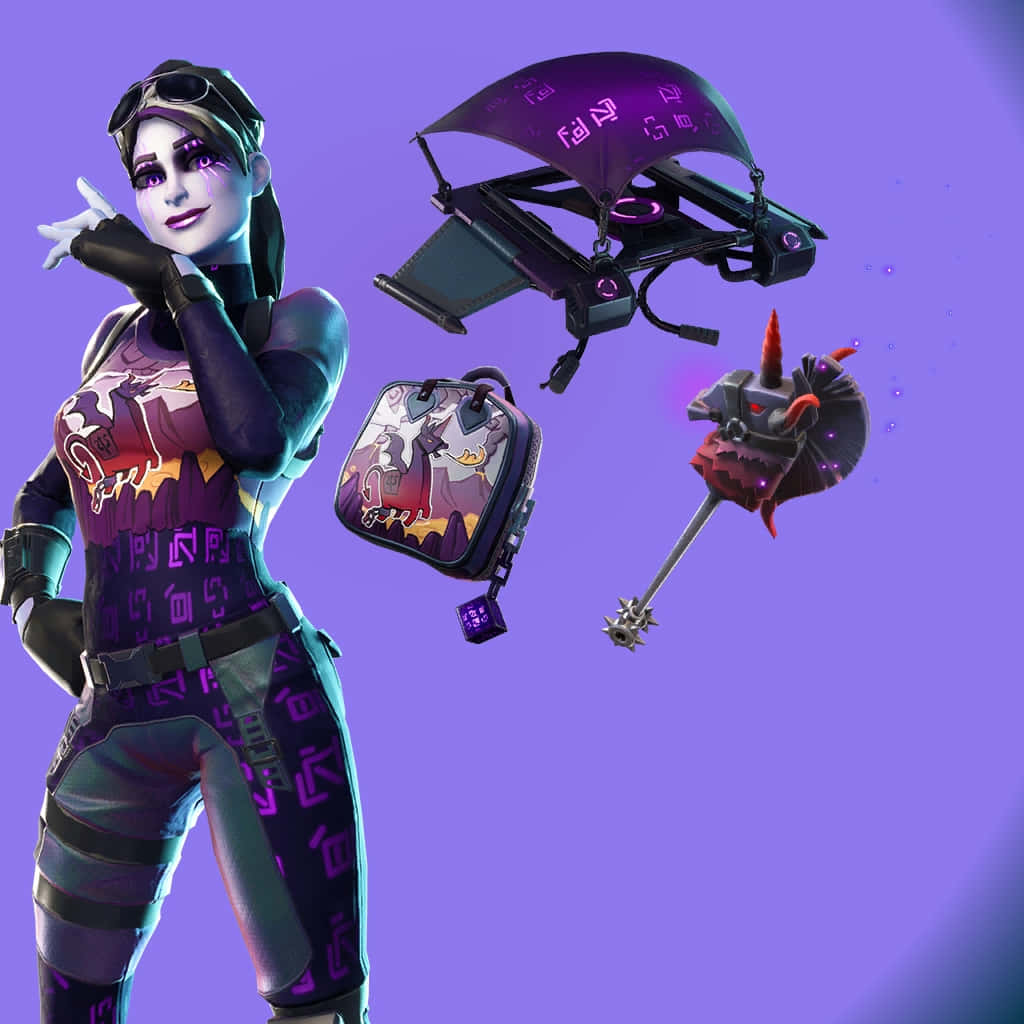 Fortnite Dark Bomber Skinand Accessories Background