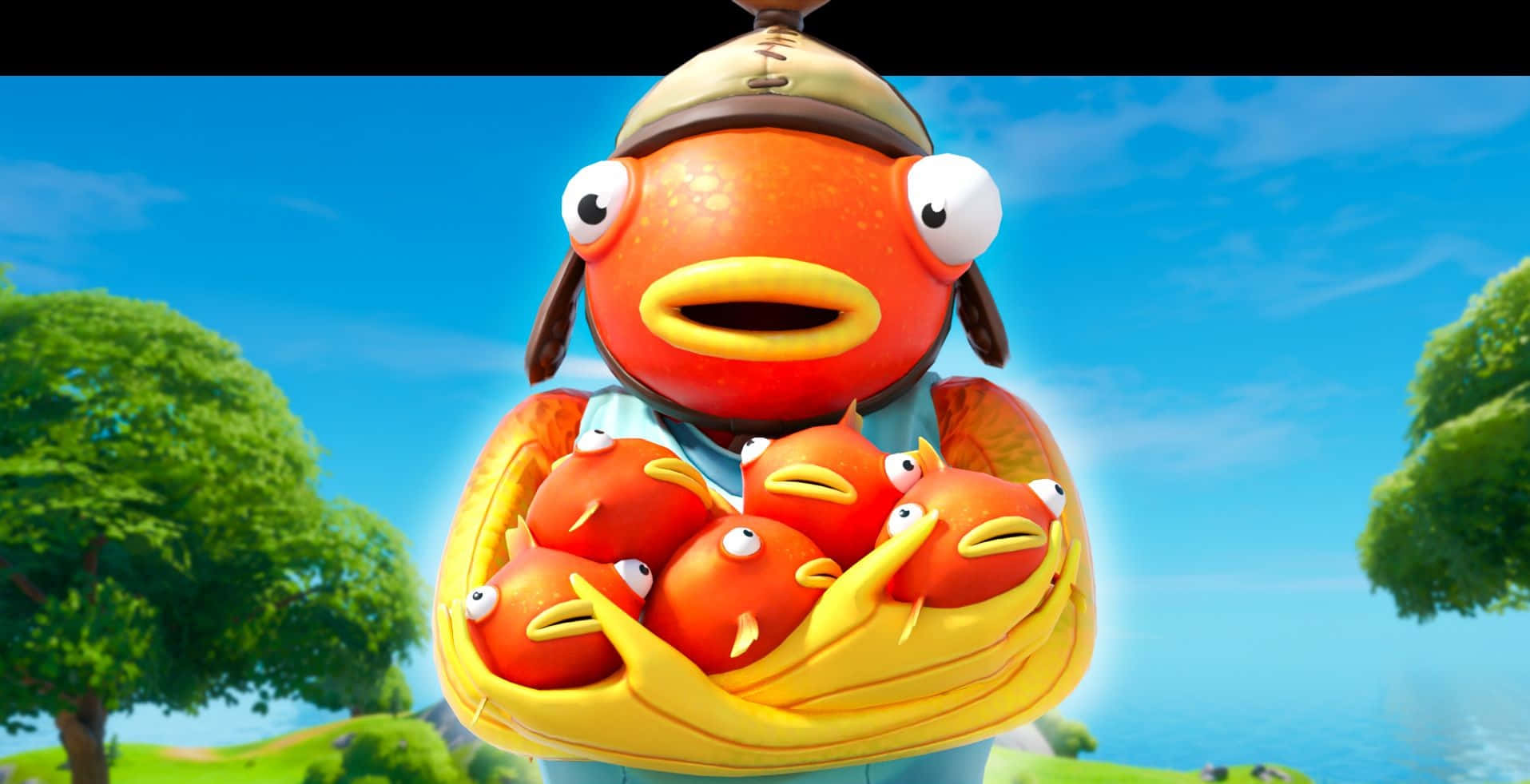 Fortnite Fishstick With Mini Fish Background