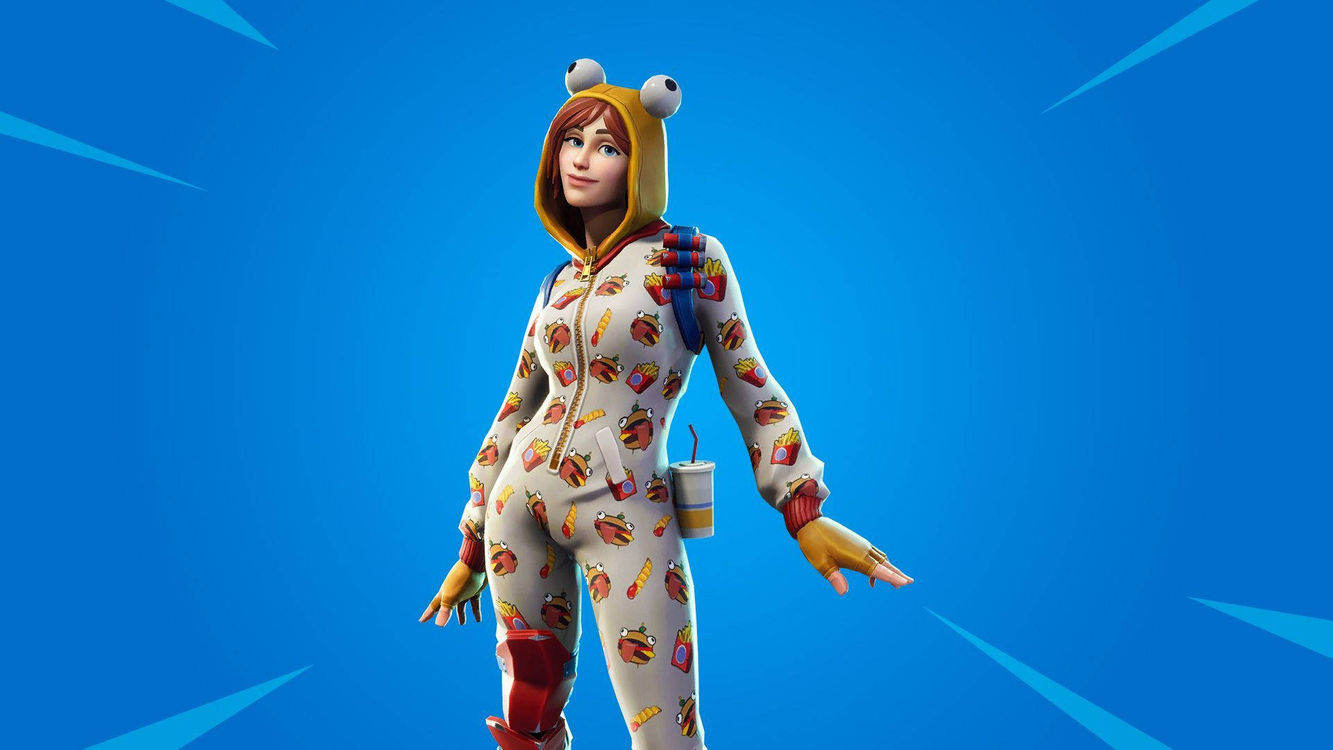 Fortnite Girl In A Onesie Background