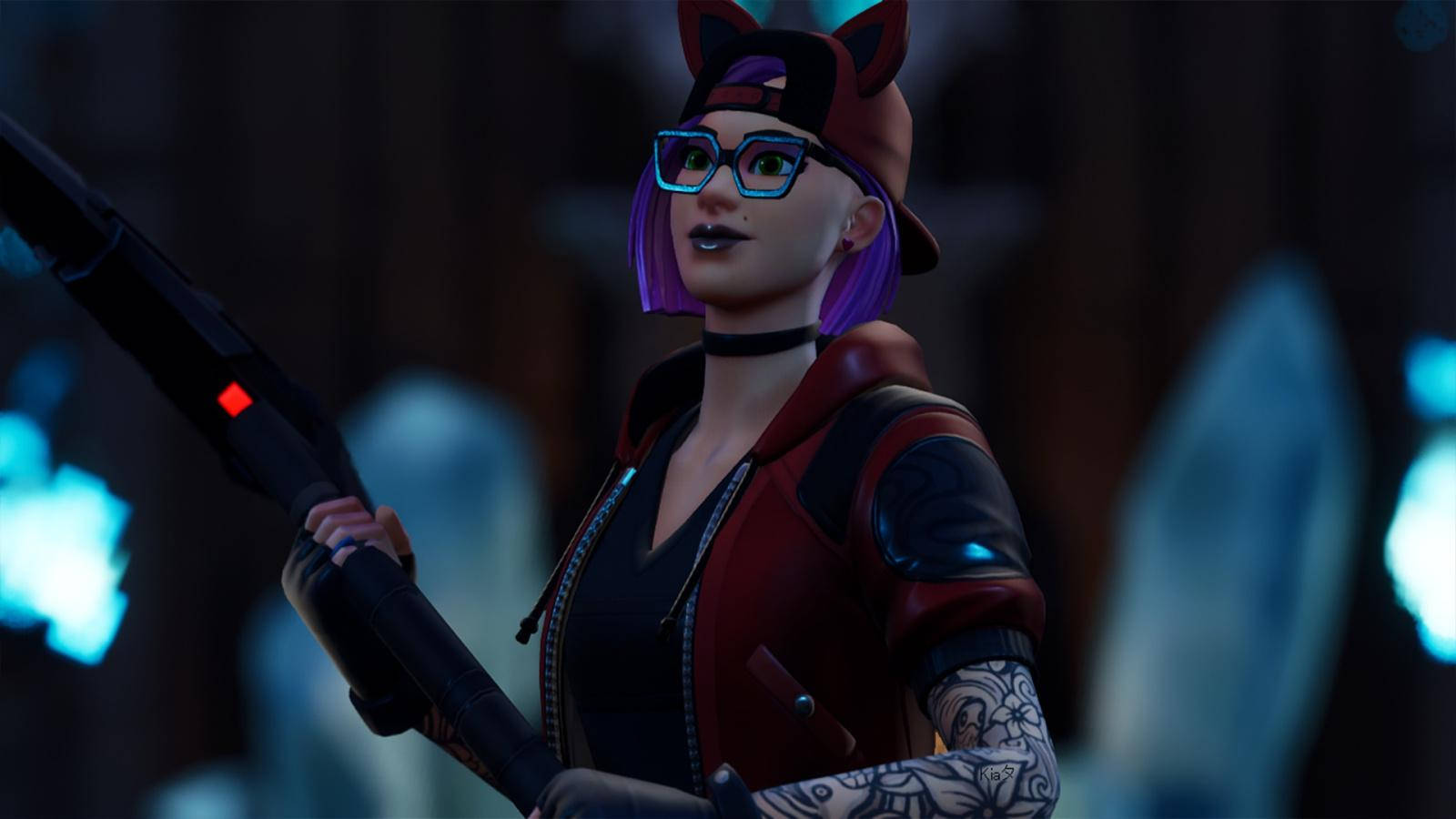 Fortnite Girl Lynx Background