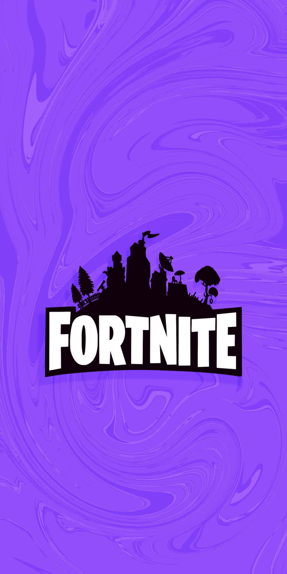 Fortnite Logo On A Purple Background Background